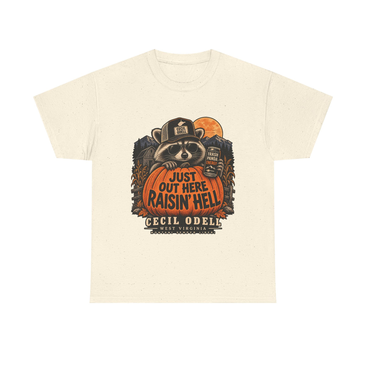 Just Out Here Raisin' Hell Halloween Tee | Cecil Odell