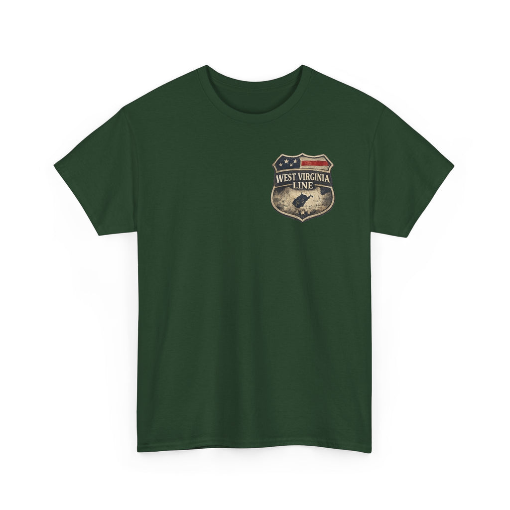 West Virginia Line Benefit Tee: Supporting First Responders (Eagle & Flag)