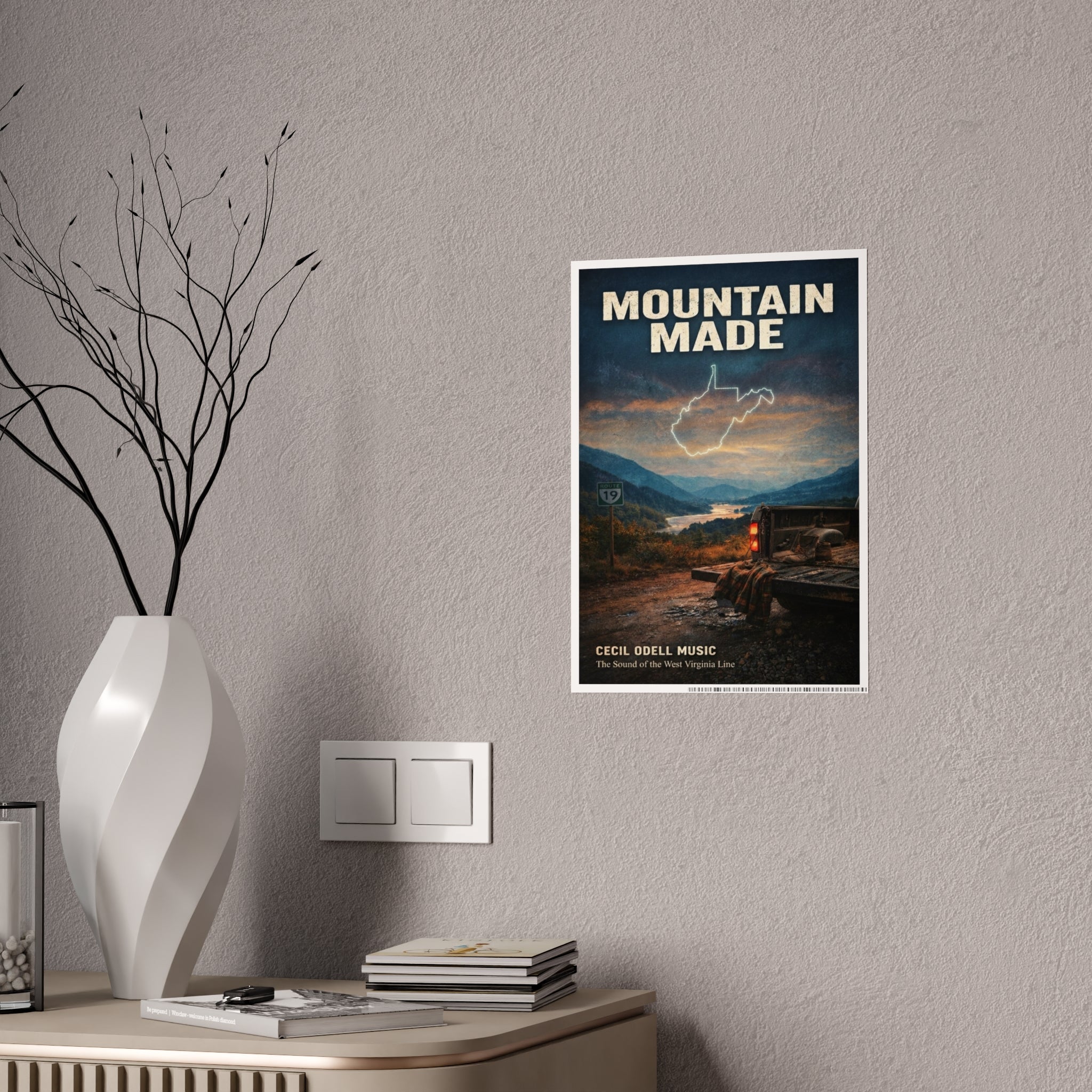 Mountain Made Poster: West Virginia Vintage Landscape Print