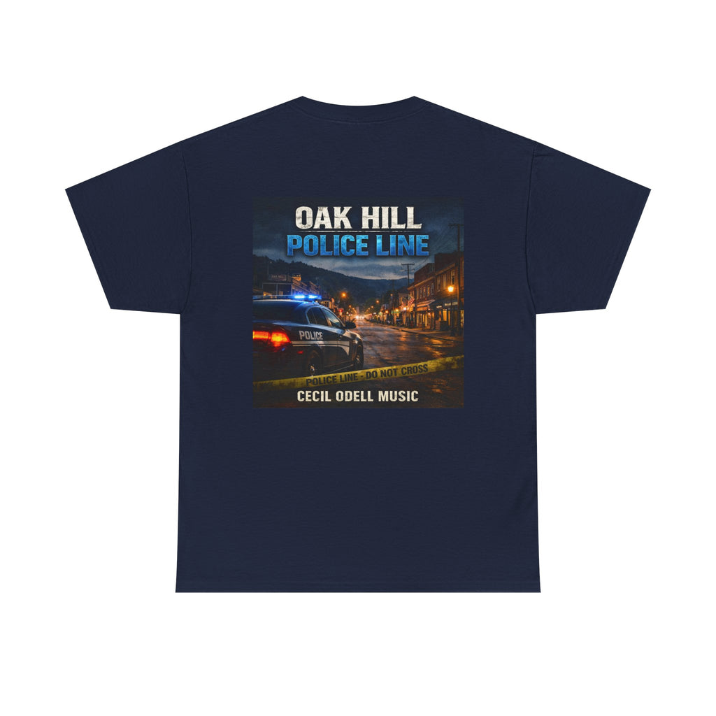 Police Line T-Shirt: Oak Hill 'Police Line' Album Cover Tee