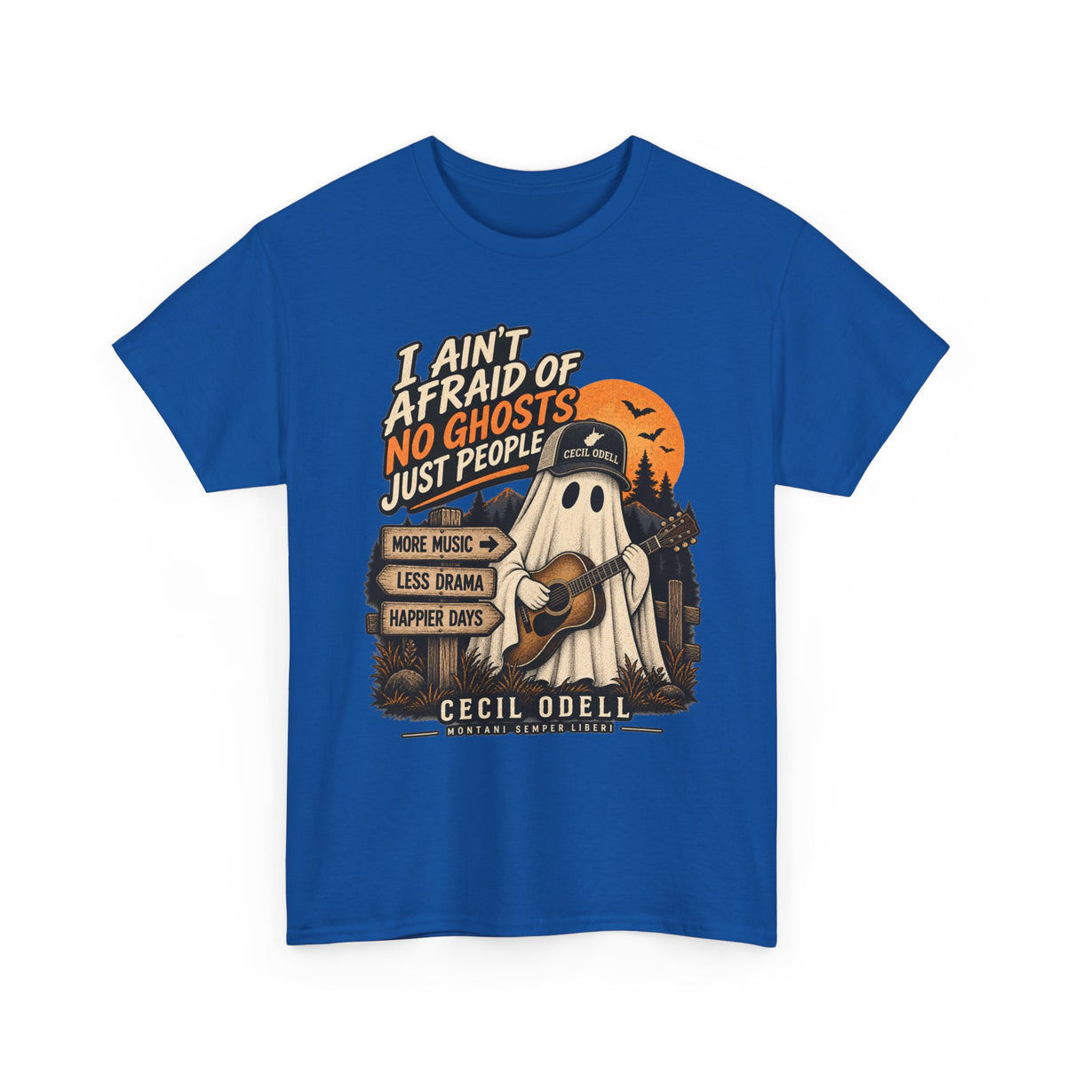 I Ain't Afraid of No Ghosts, Just People Halloween Tee | Cecil Odell