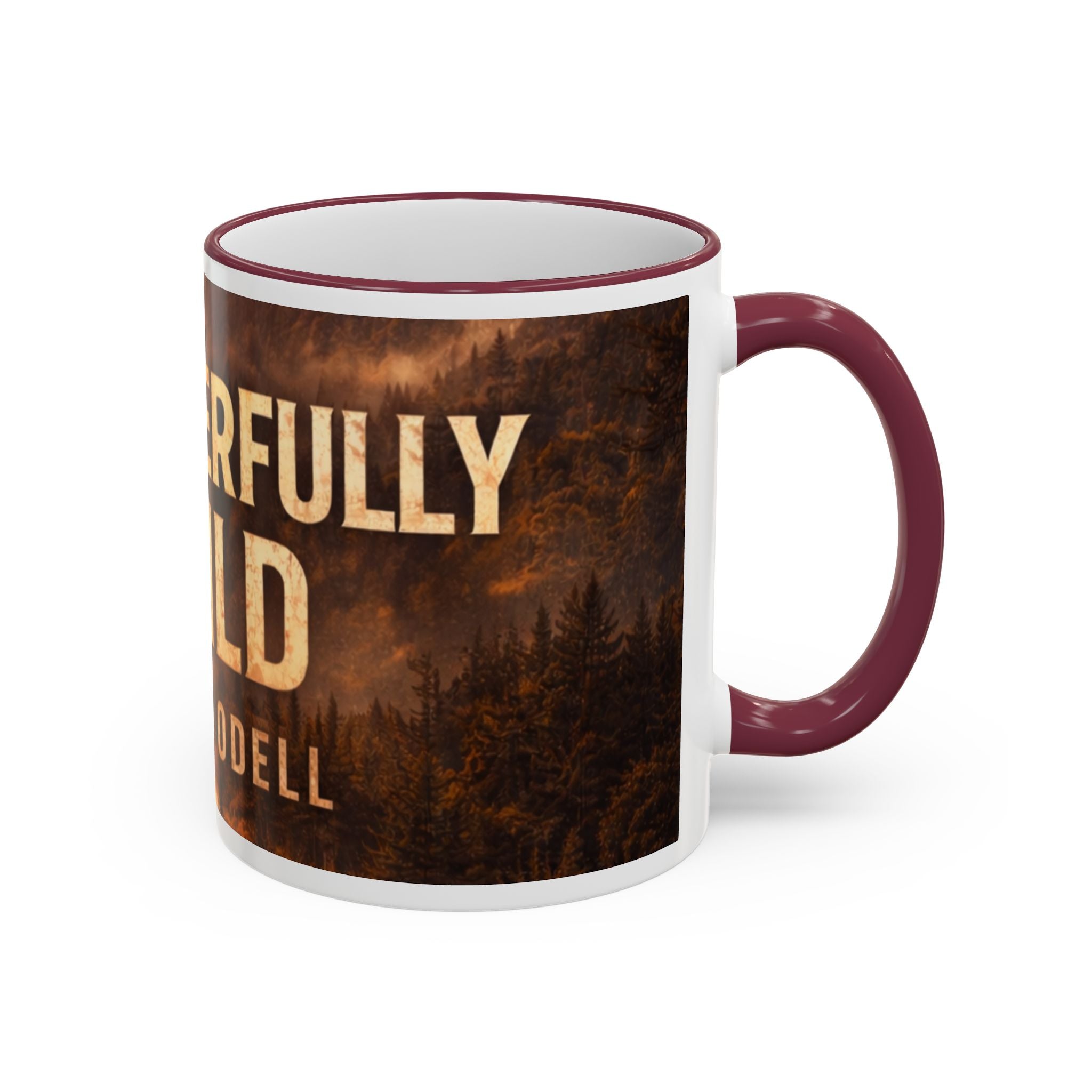 Wonderful Wild Scenic Mug: "Wonderful Wild" Cecil Odell Coffee Cup (Accent Rim & Handle)