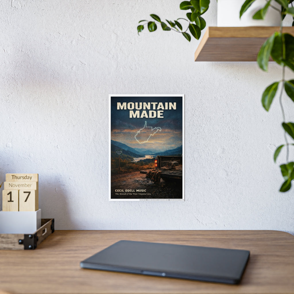 Mountain Made Poster: West Virginia Vintage Landscape Print