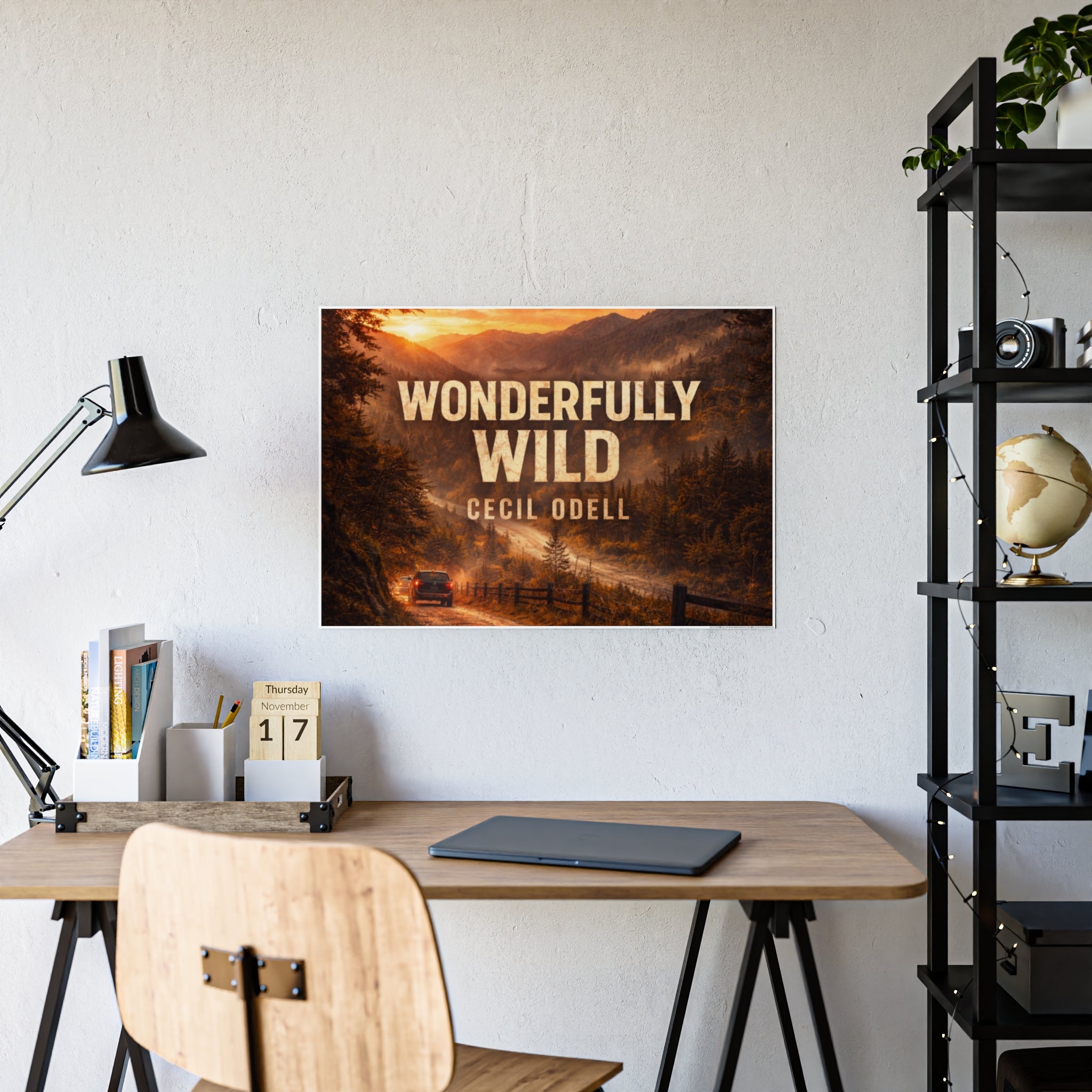 Wonderfully Wild Gloss Poster: Scenic Road Sunset Wall Art