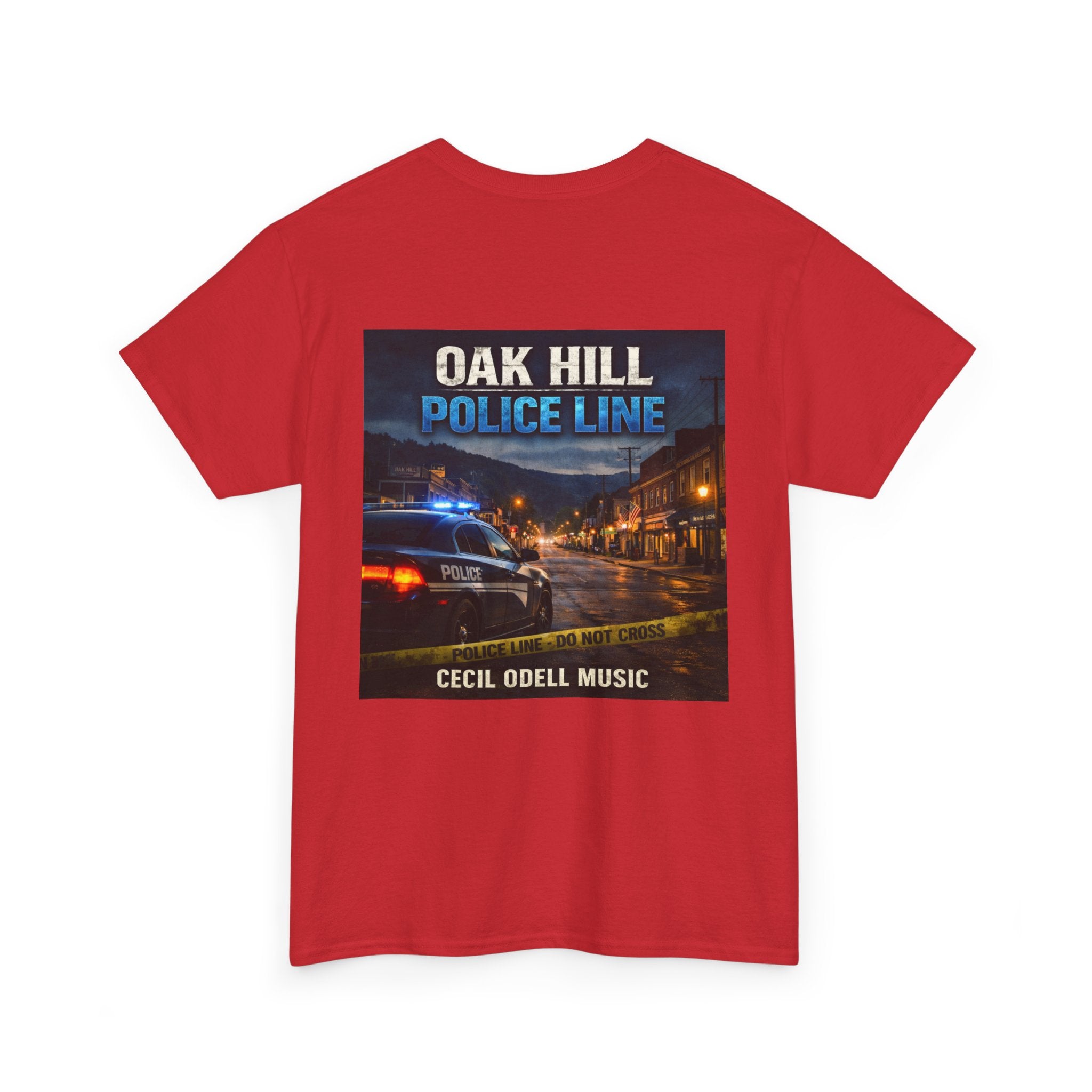 Police Line T-Shirt: Oak Hill 'Police Line' Album Cover Tee