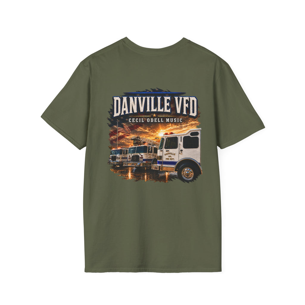 Danville VFD Firetruck T-Shirt: Volunteer Fire Department Crew Tee