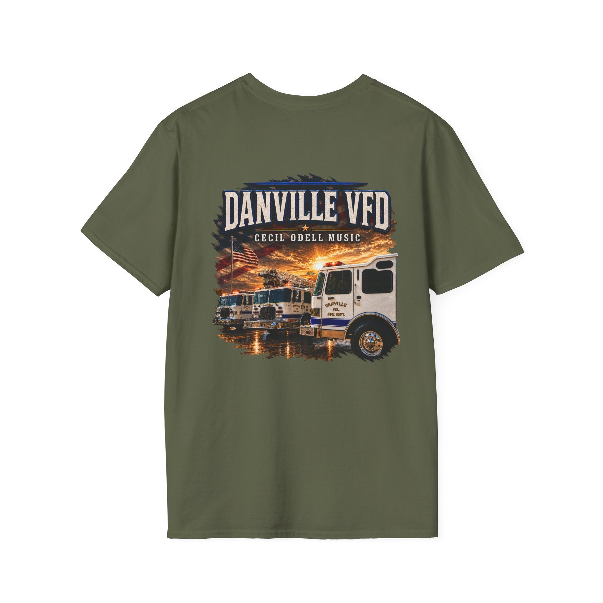 Danville VFD Firetruck T-Shirt: Volunteer Fire Department Crew Tee