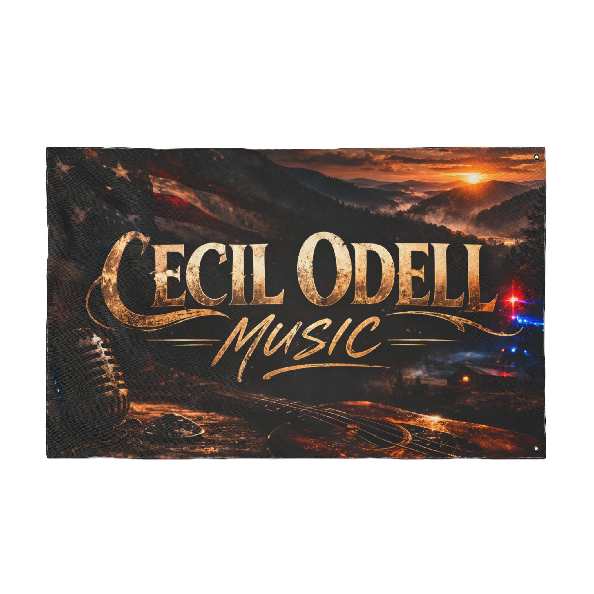 Cecil Odell Music Double-Sided Outdoor Banner Flag