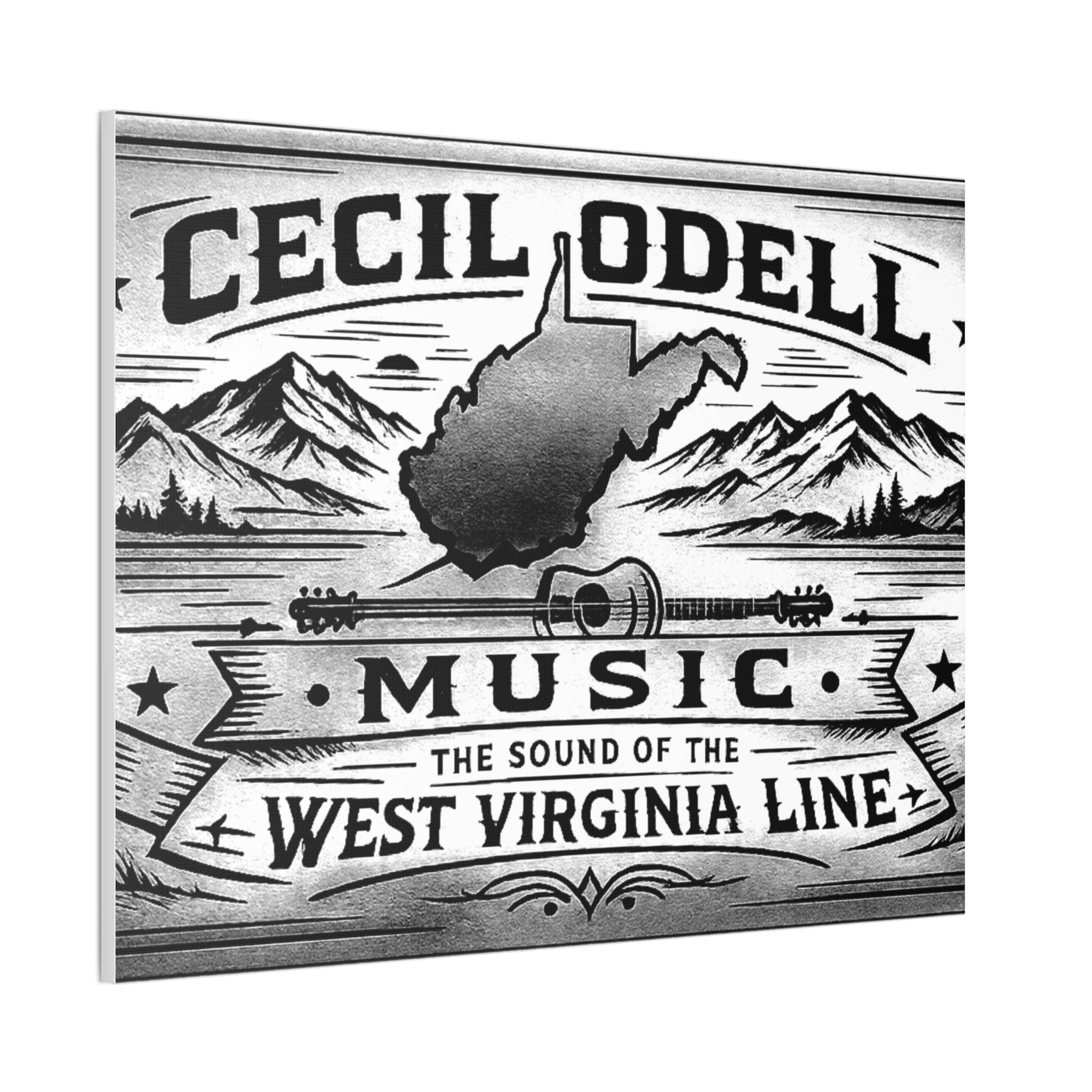 Cecil Odell Music Canvas Print: “The Sound of the West Virginia Line”