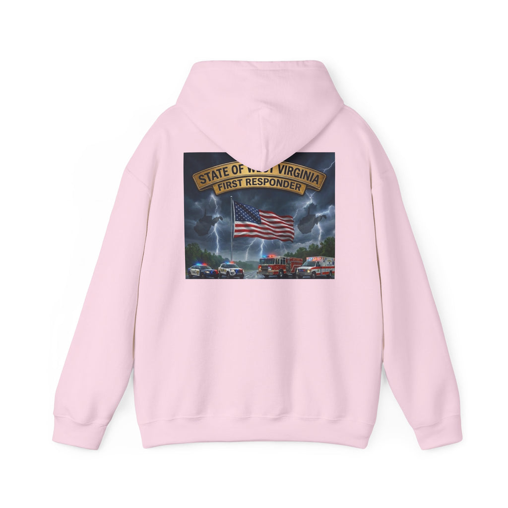 First Responder Hoodie: West Virginia Line Eagle & American Flag Tribute