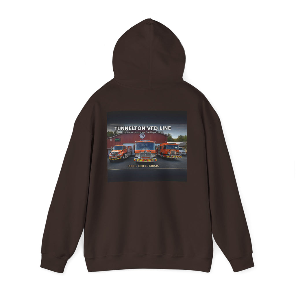 Tunnelton VFD Line Hoodie: Cool Music Firetruck Graphic Pullover