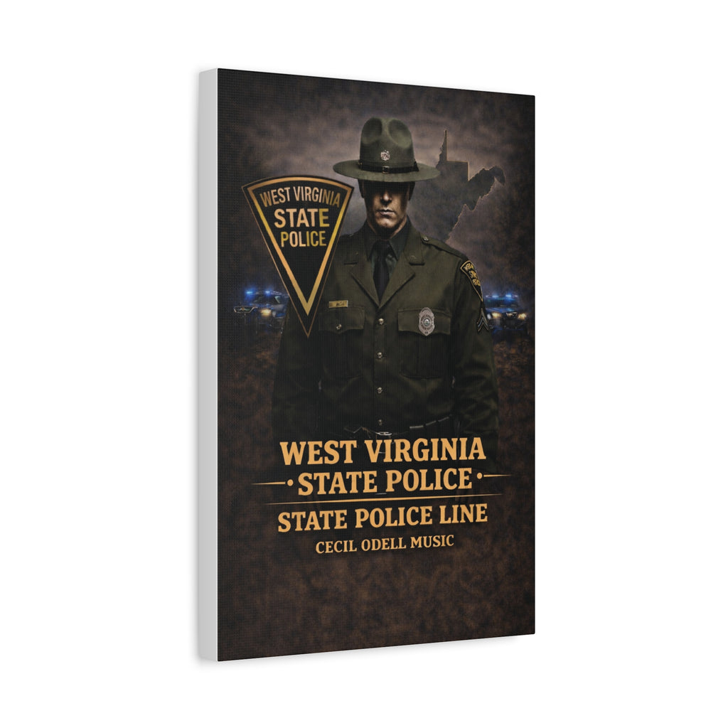 West Virginia State Police Canvas Wall Art: 'State Police Line' Tribute