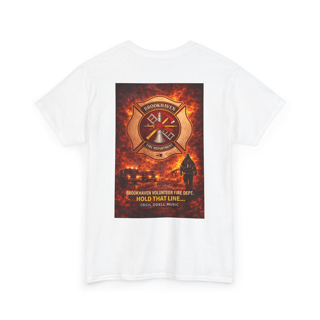 Firefighter T-Shirt: 'Hold That Line' Brookeville Volunteer Fire Dept. Memorial Tee