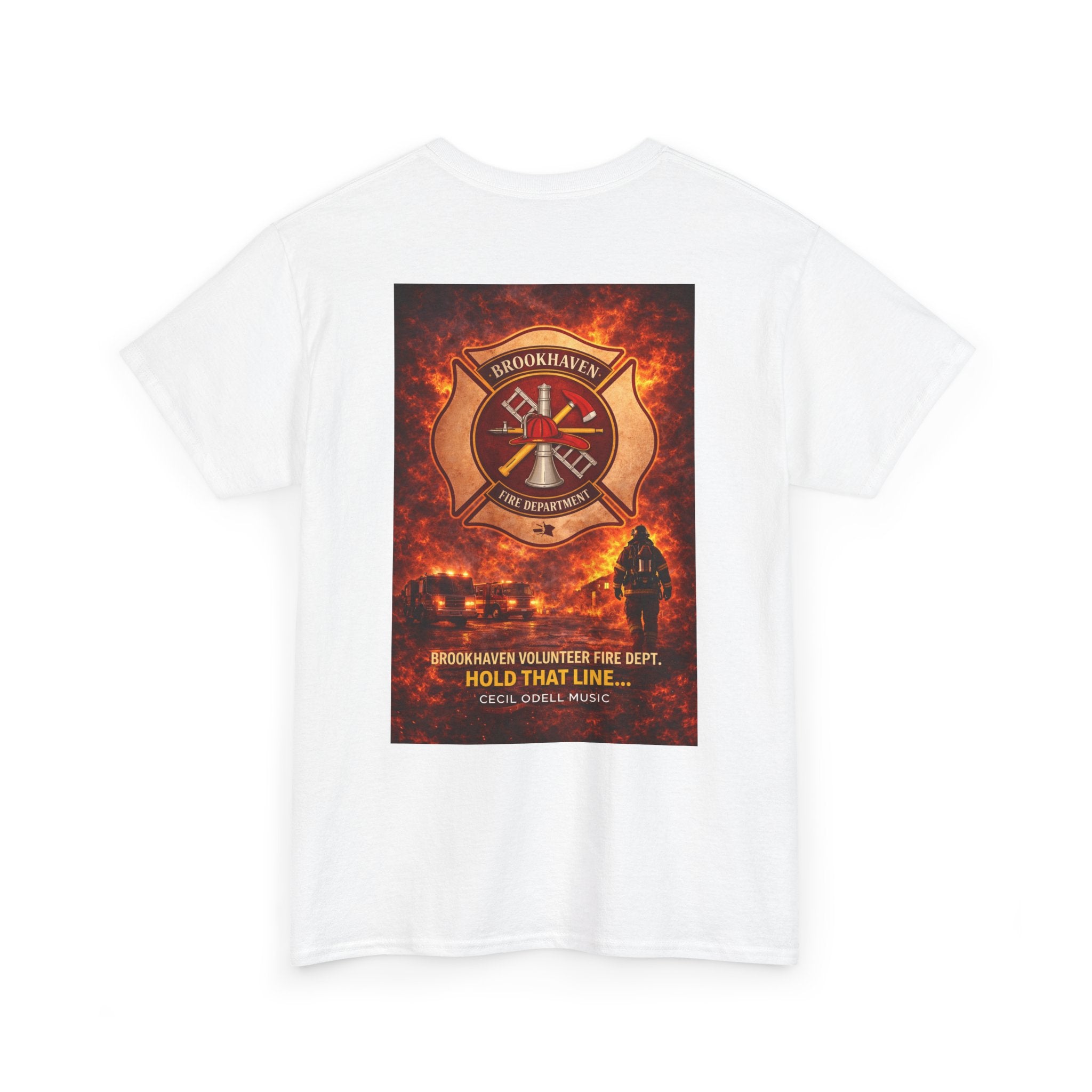 Firefighter T-Shirt: 'Hold That Line' Brookeville Volunteer Fire Dept. Memorial Tee