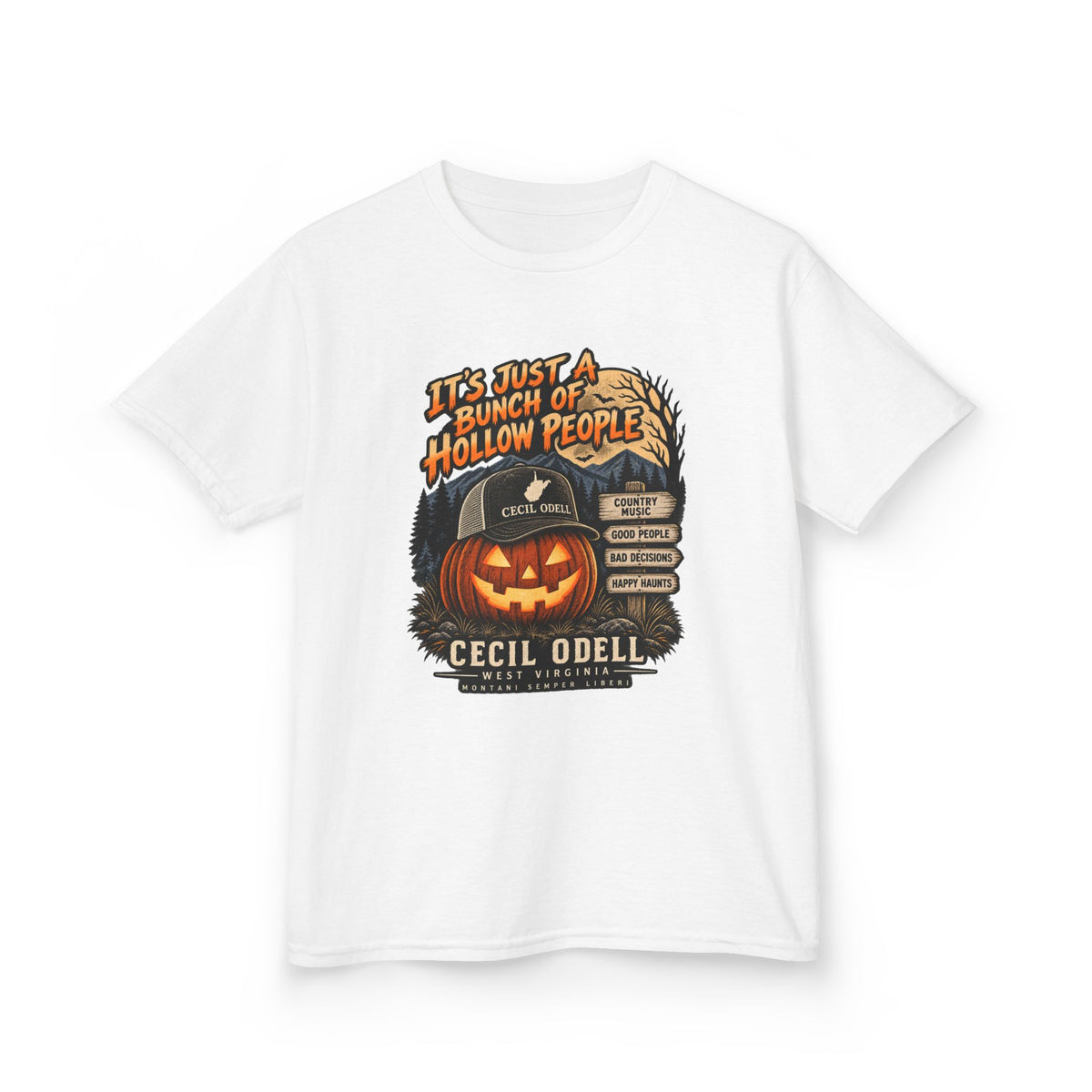 It's Just a Bunch of Hollow People Kids Halloween Tee | Cecil Odell