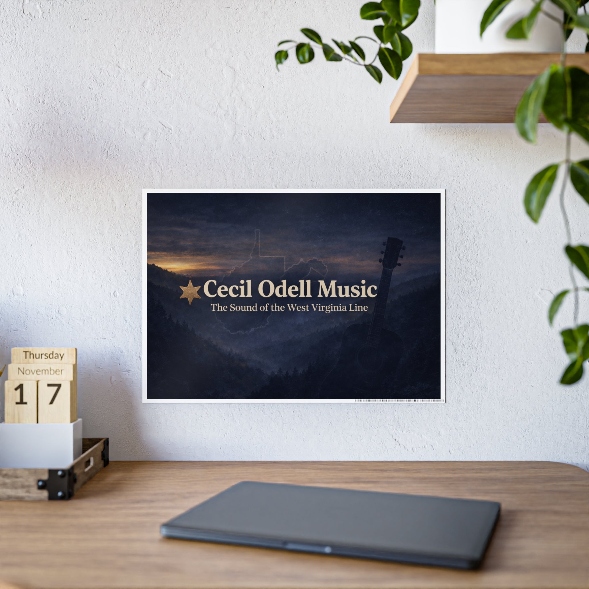 Cecil Odell Music Gloss Poster: 'The Sound of the West Virginia Line' Scenic Music Print
