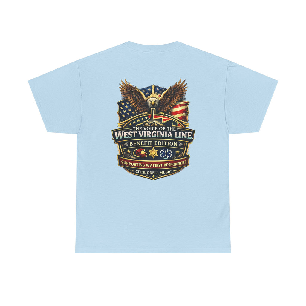 West Virginia Line Benefit Tee: Supporting First Responders (Eagle & Flag)