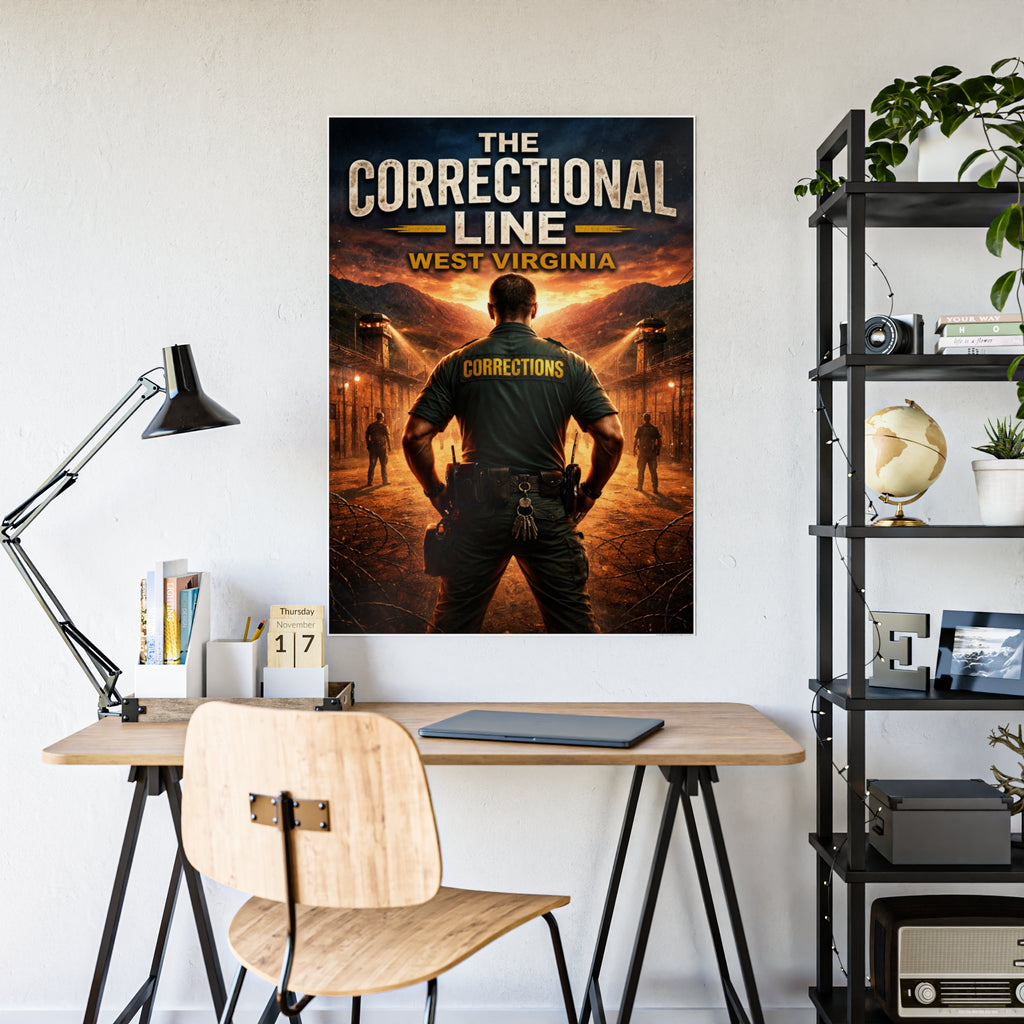 The Correctional Line West Virginia Poster - Corrections Officer Tribute Gloss Print