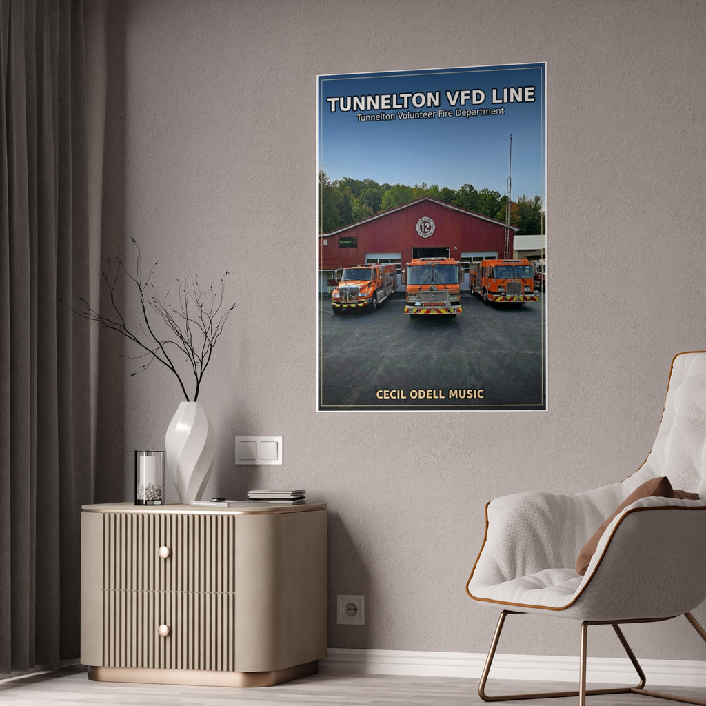 Gloss Poster: Tunnelton VFD Line Firetruck Print