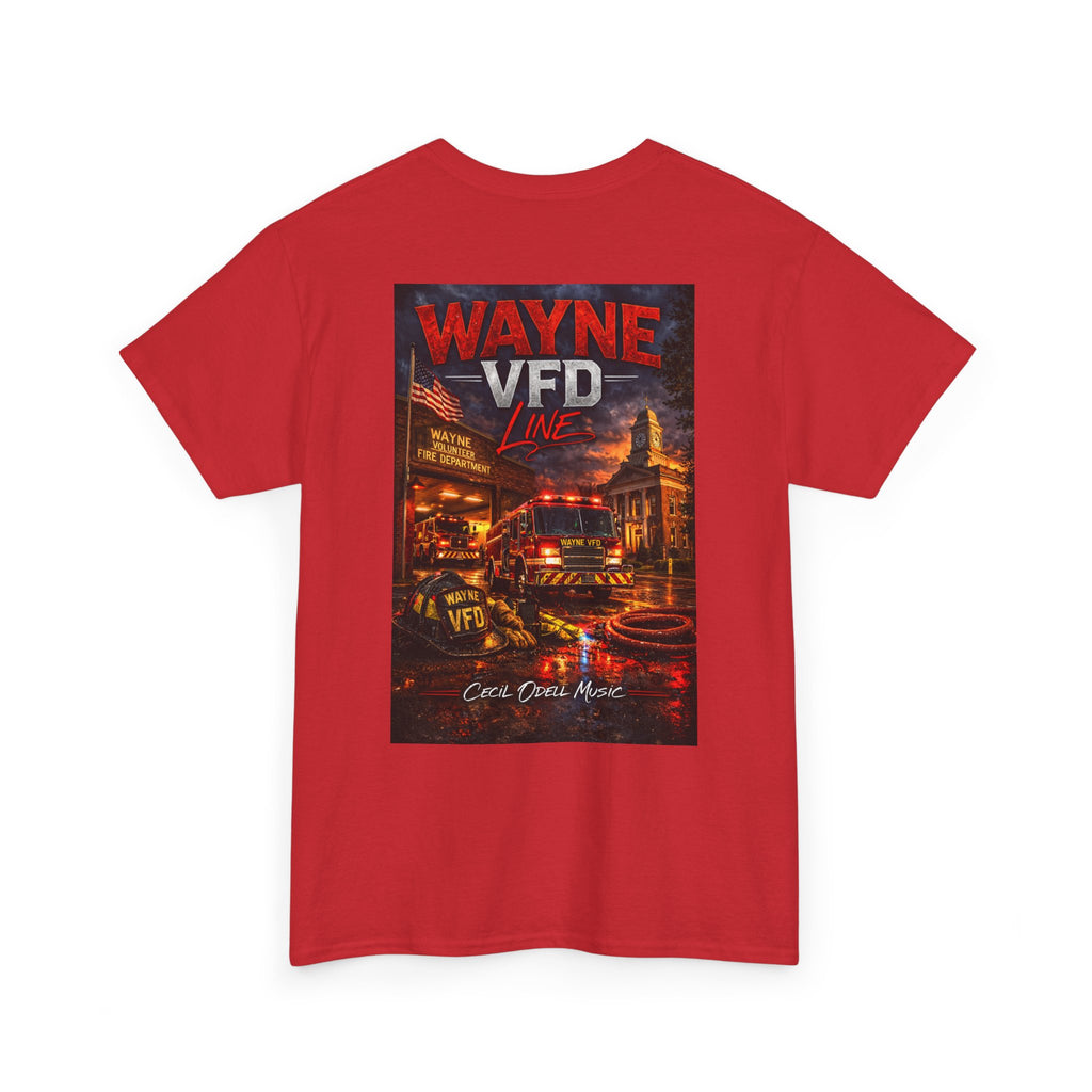 Wayne VFD Fire Department Tee: Vintage Firefighter Graphic T‑Shirt