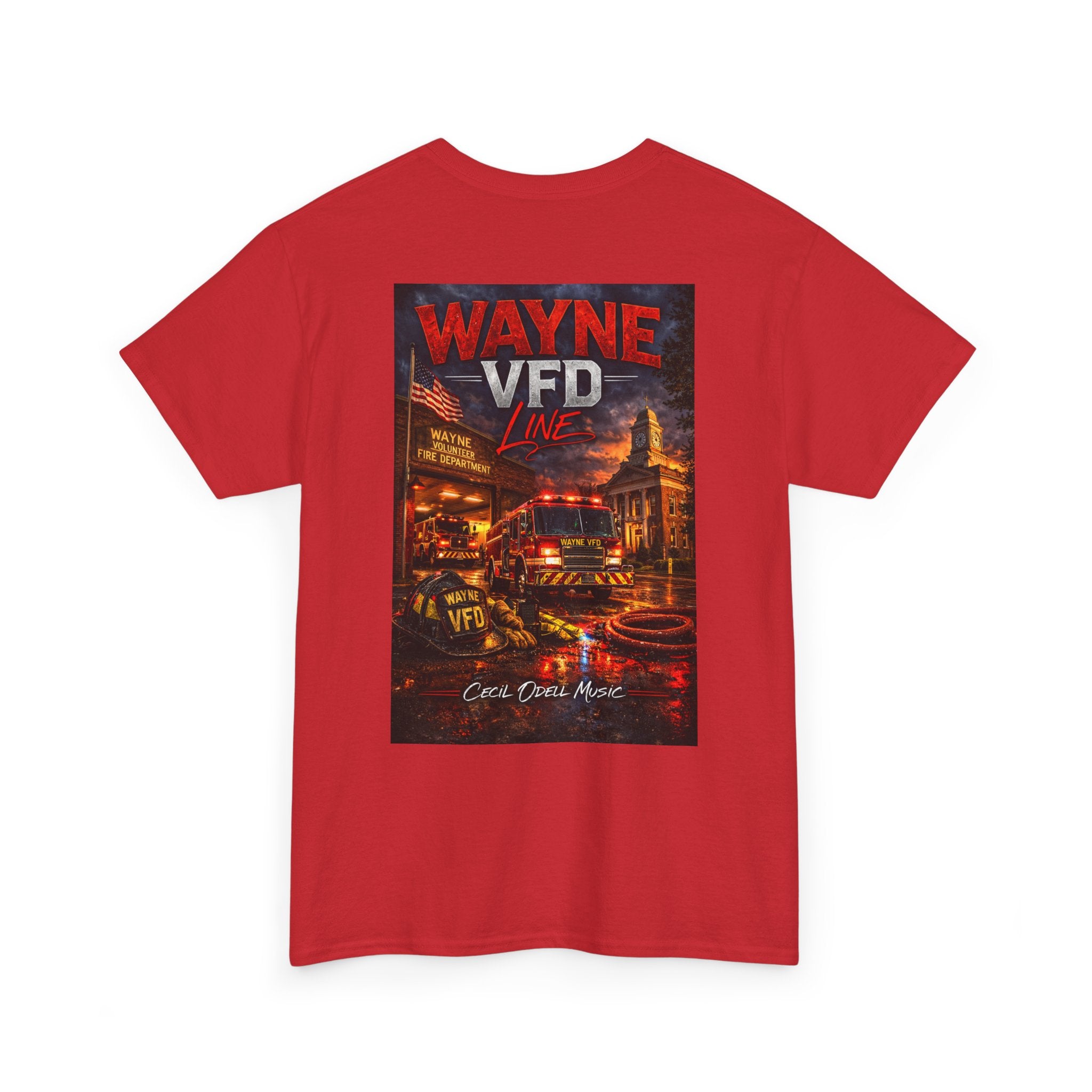 Wayne VFD Fire Department Tee: Vintage Firefighter Graphic T‑Shirt