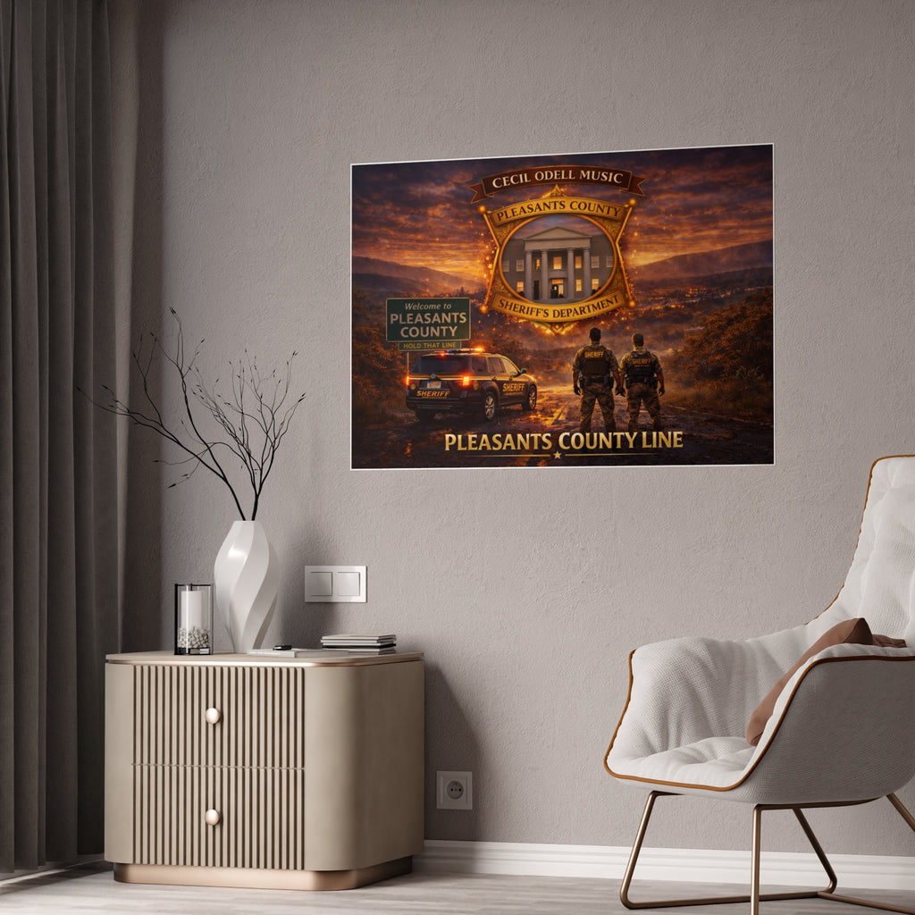 Pleasants County Sheriff Poster - Gloss Police Wall Art