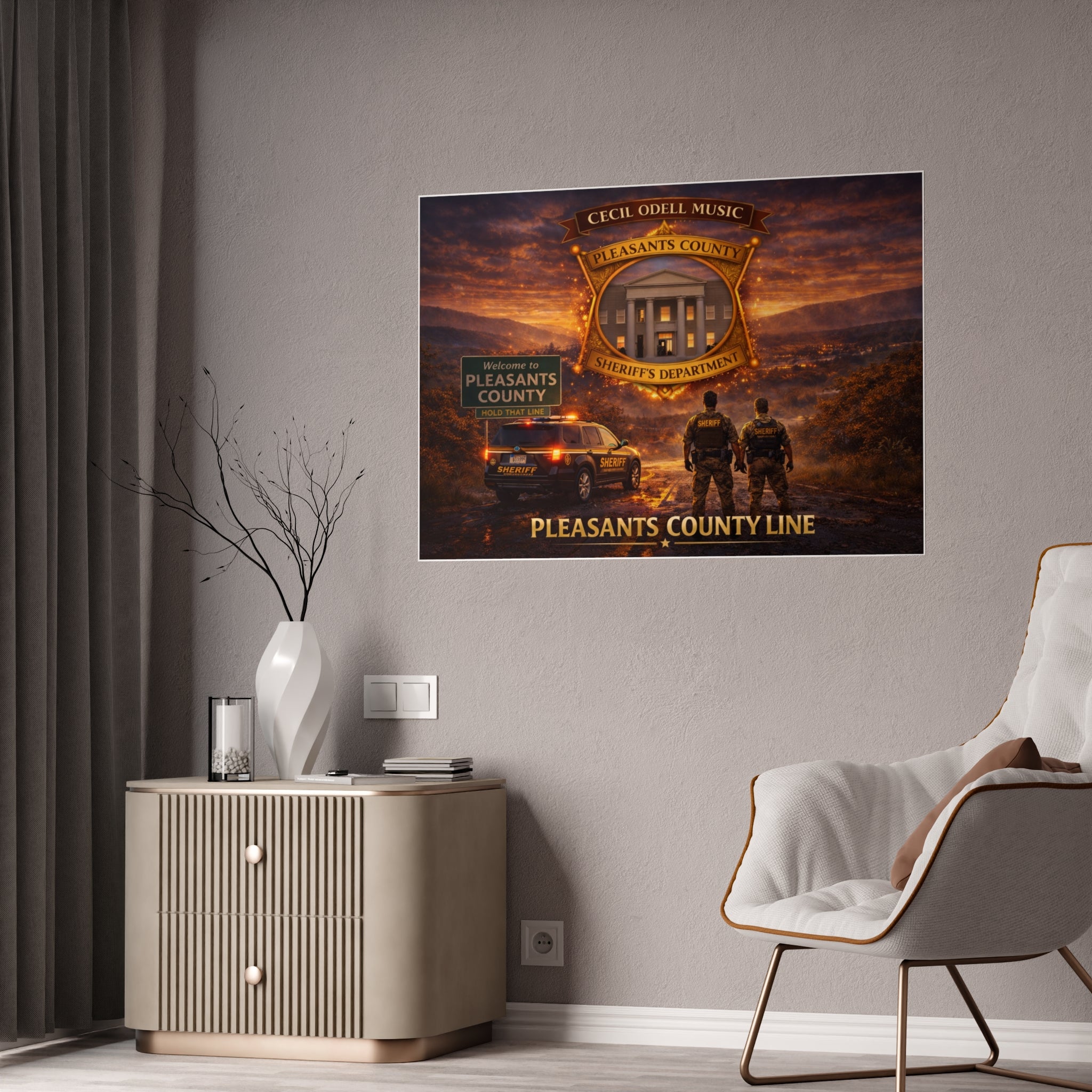 Pleasants County Sheriff Poster - Gloss Police Wall Art