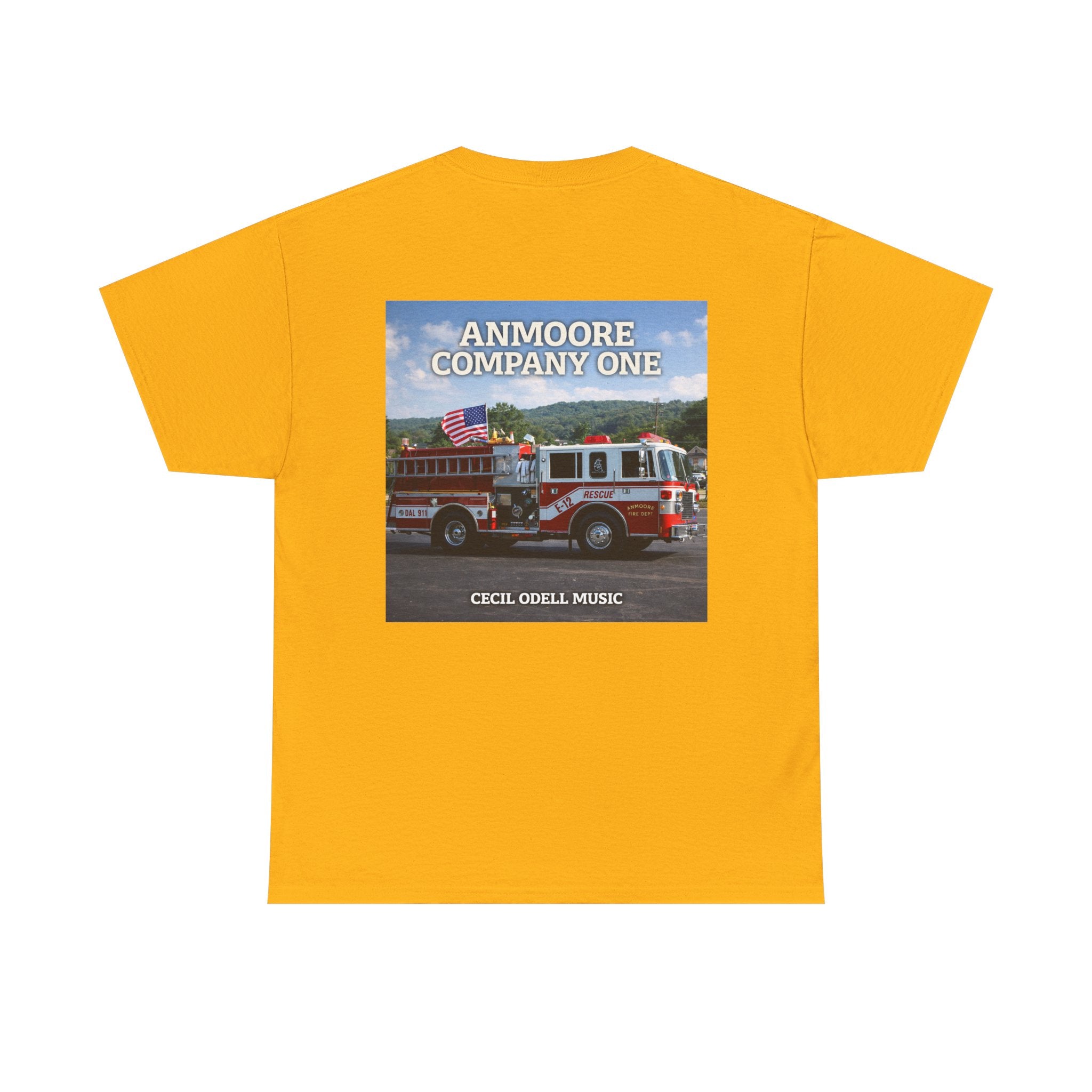 Firetruck Graphic Tee: "Anmoore Company One" Fire Department Tribute