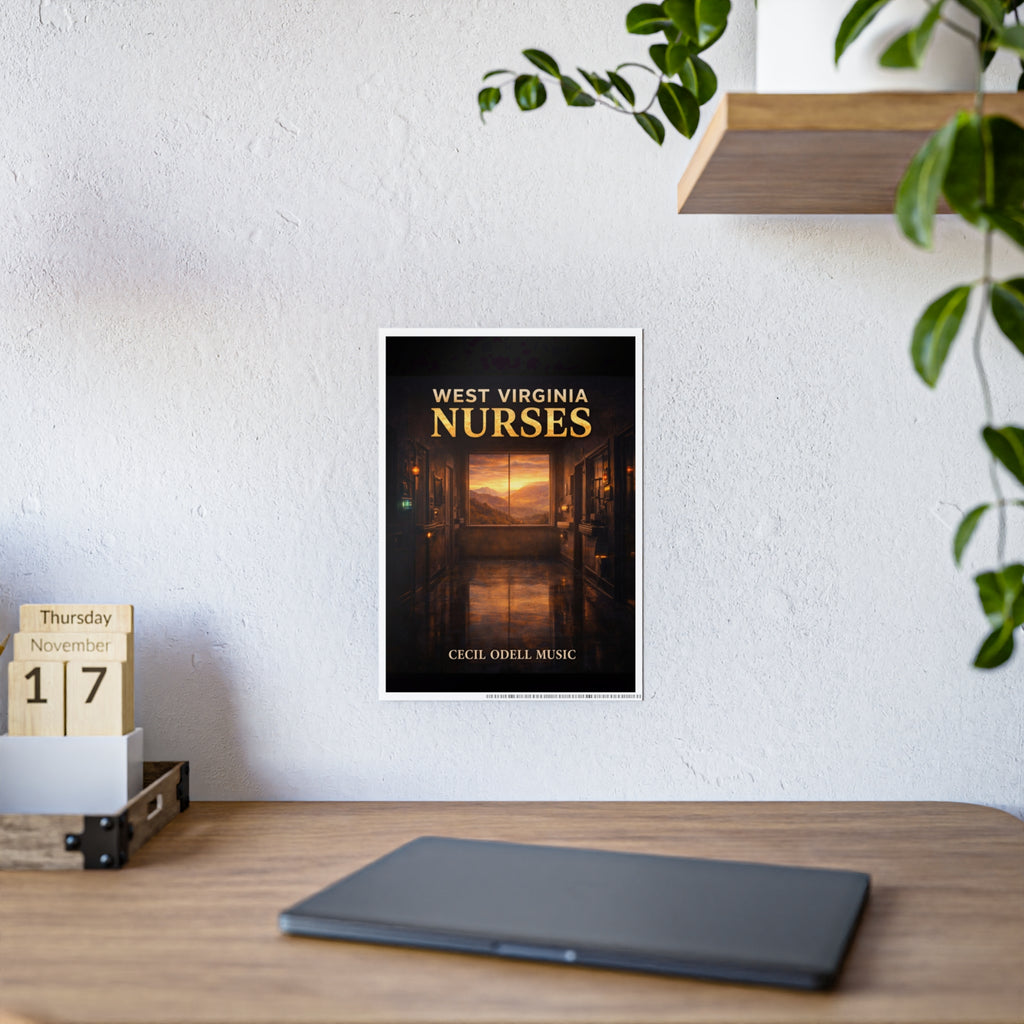 West Virginia Nurses Gloss Poster: Inspirational Hospital Corridor Sunset Art
