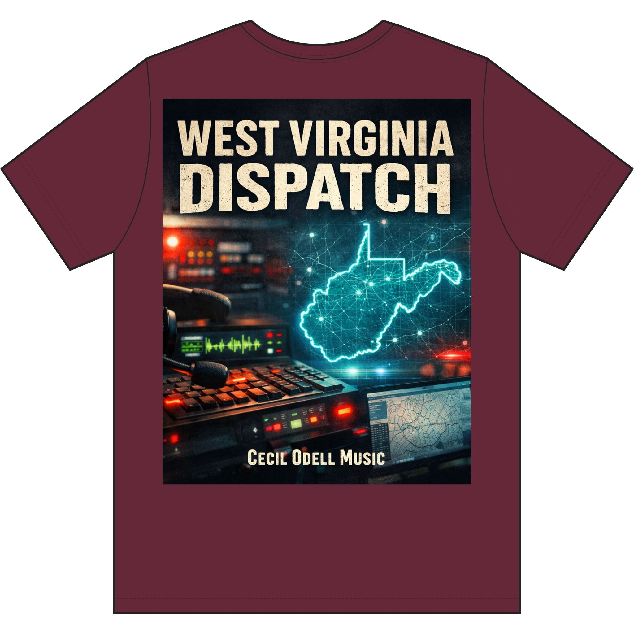 West Virginia Dispatch T-Shirt: Emergency Dispatch Graphic Tee (Cecil Odell Music)