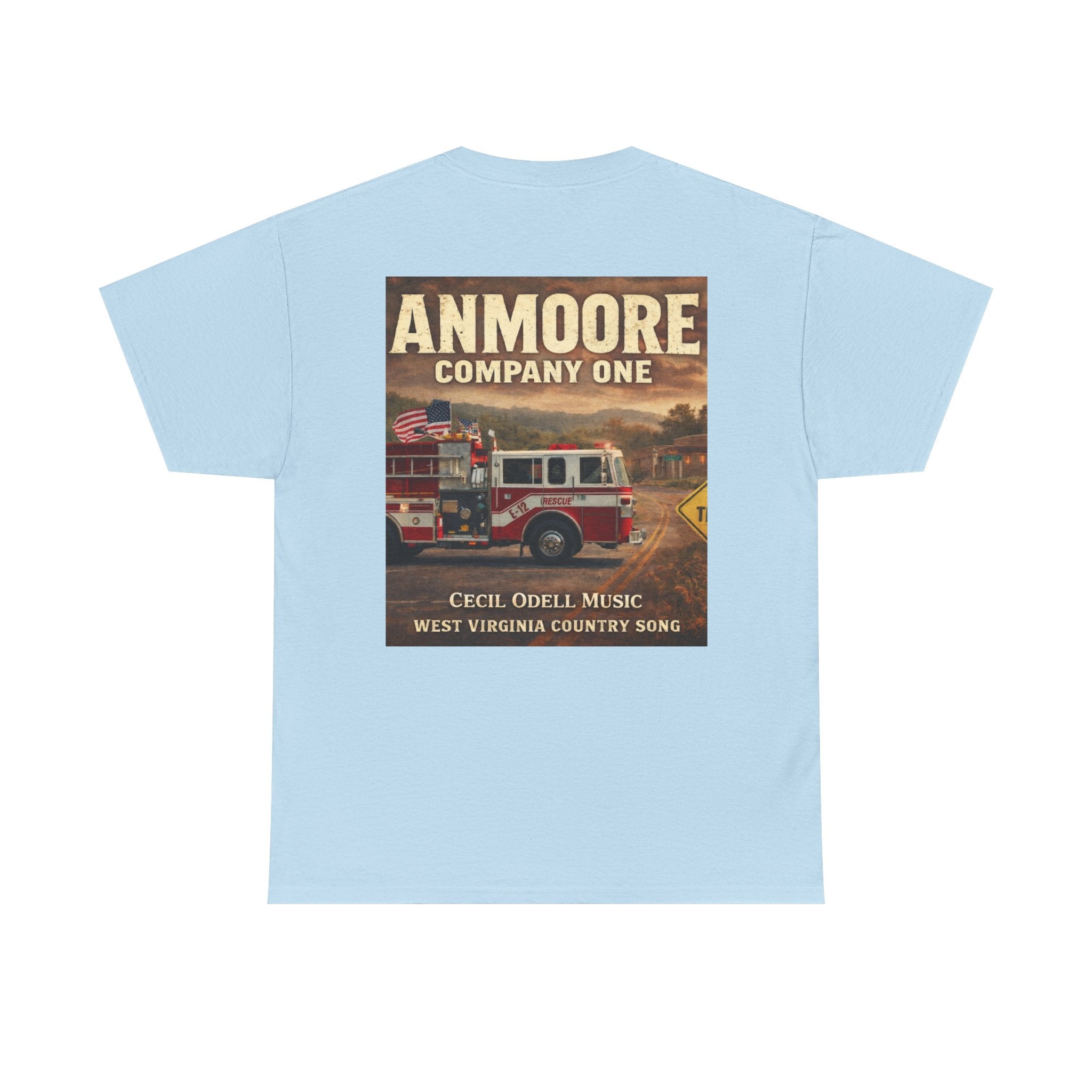 West Virginia Firetruck T-Shirt: Anmoore Company One Vintage Firefighter Tee