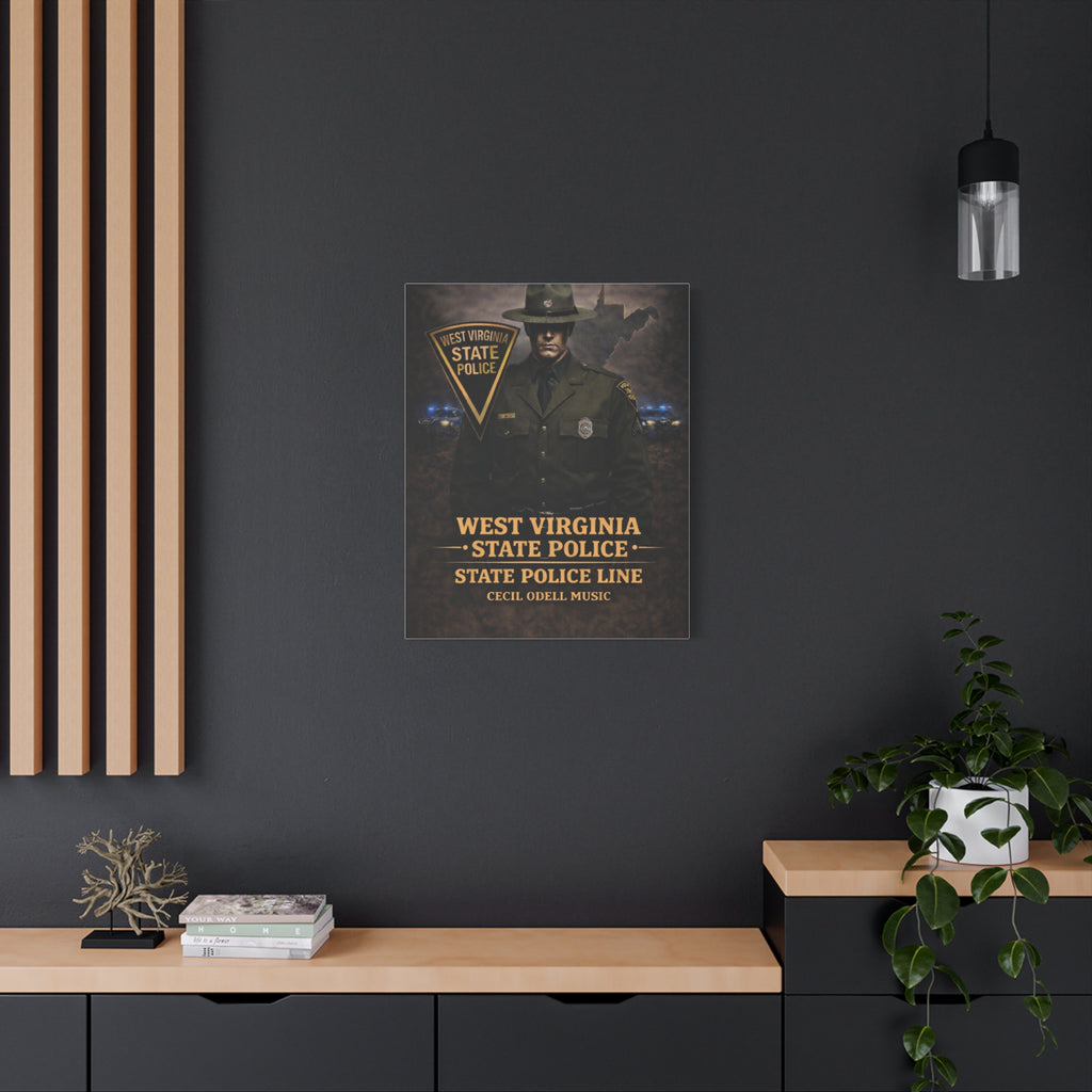 West Virginia State Police Canvas Wall Art: 'State Police Line' Tribute