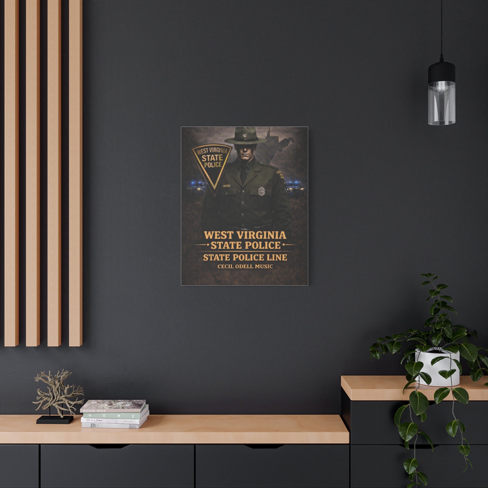 West Virginia State Police Canvas Wall Art: 'State Police Line' Tribute