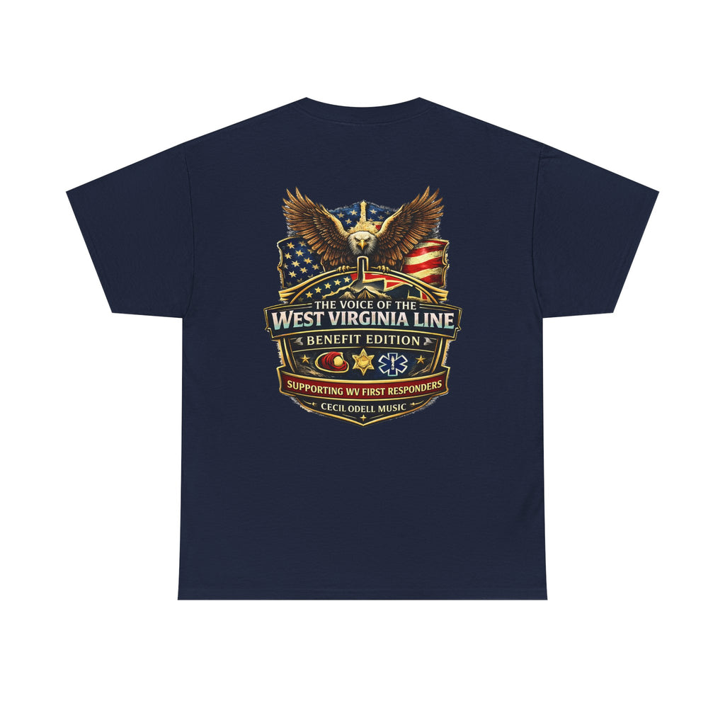 West Virginia Line Benefit Tee: Supporting First Responders (Eagle & Flag)