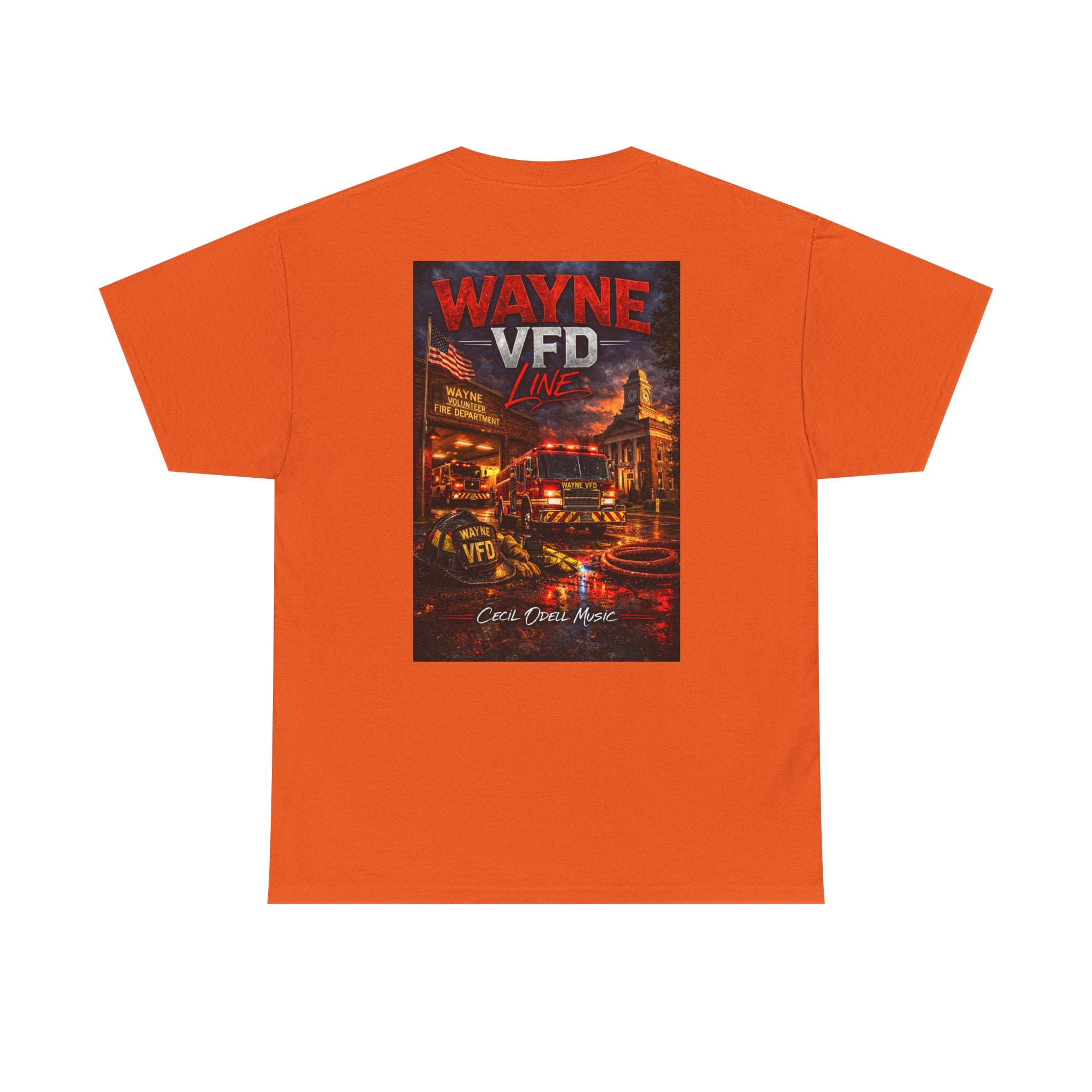 Wayne VFD Fire Department Tee: Vintage Firefighter Graphic T‑Shirt