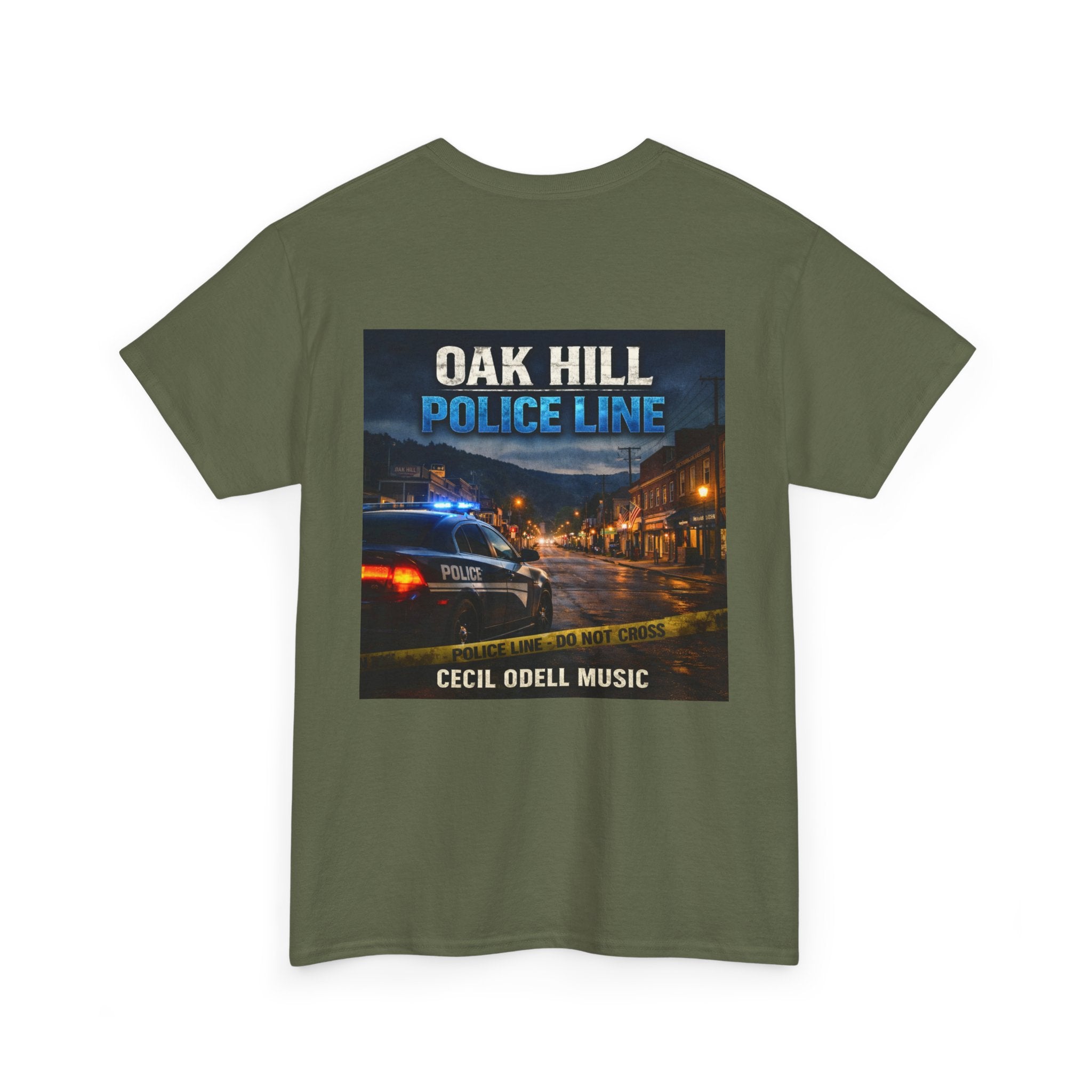 Police Line T-Shirt: Oak Hill 'Police Line' Album Cover Tee
