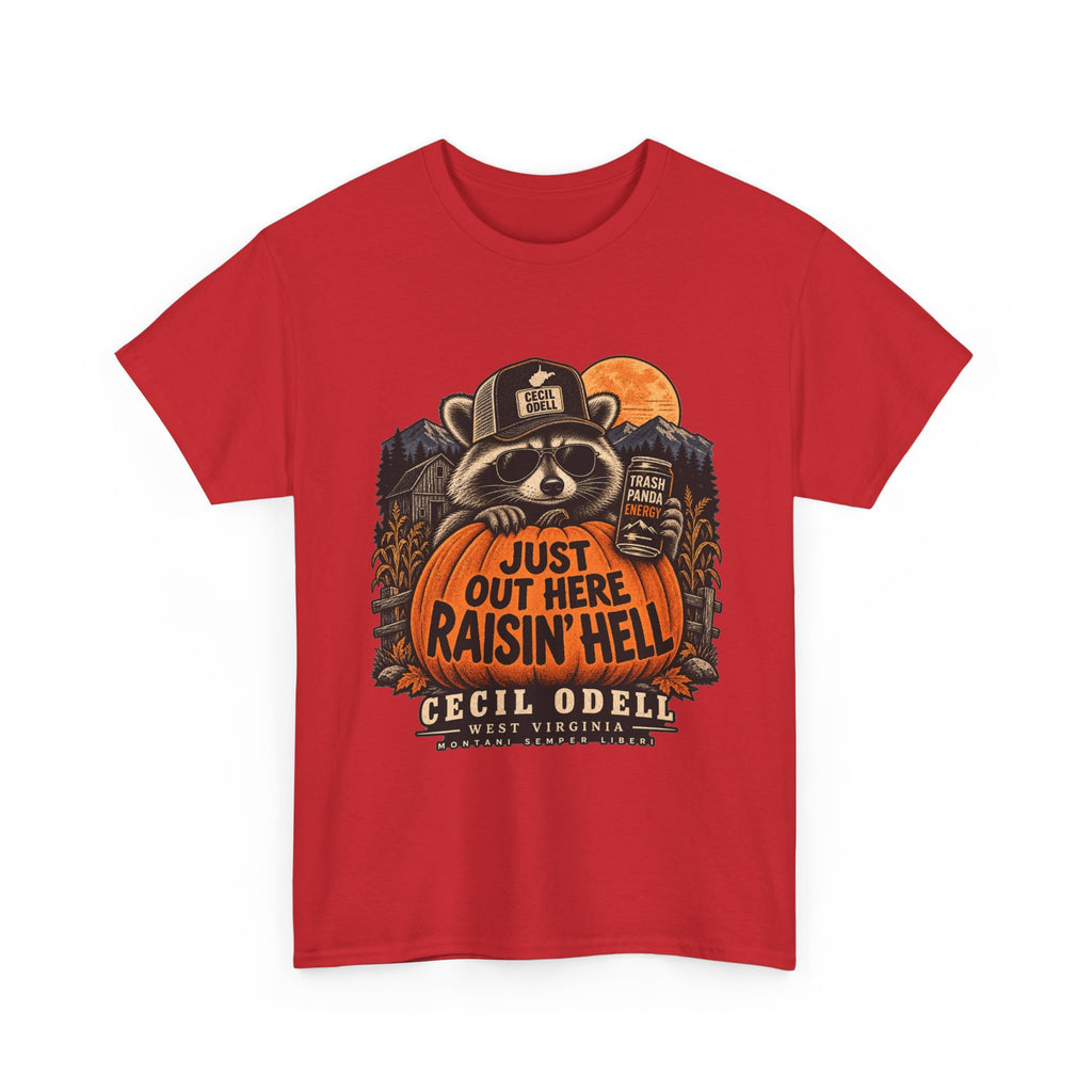 Just Out Here Raisin' Hell Halloween Tee | Cecil Odell