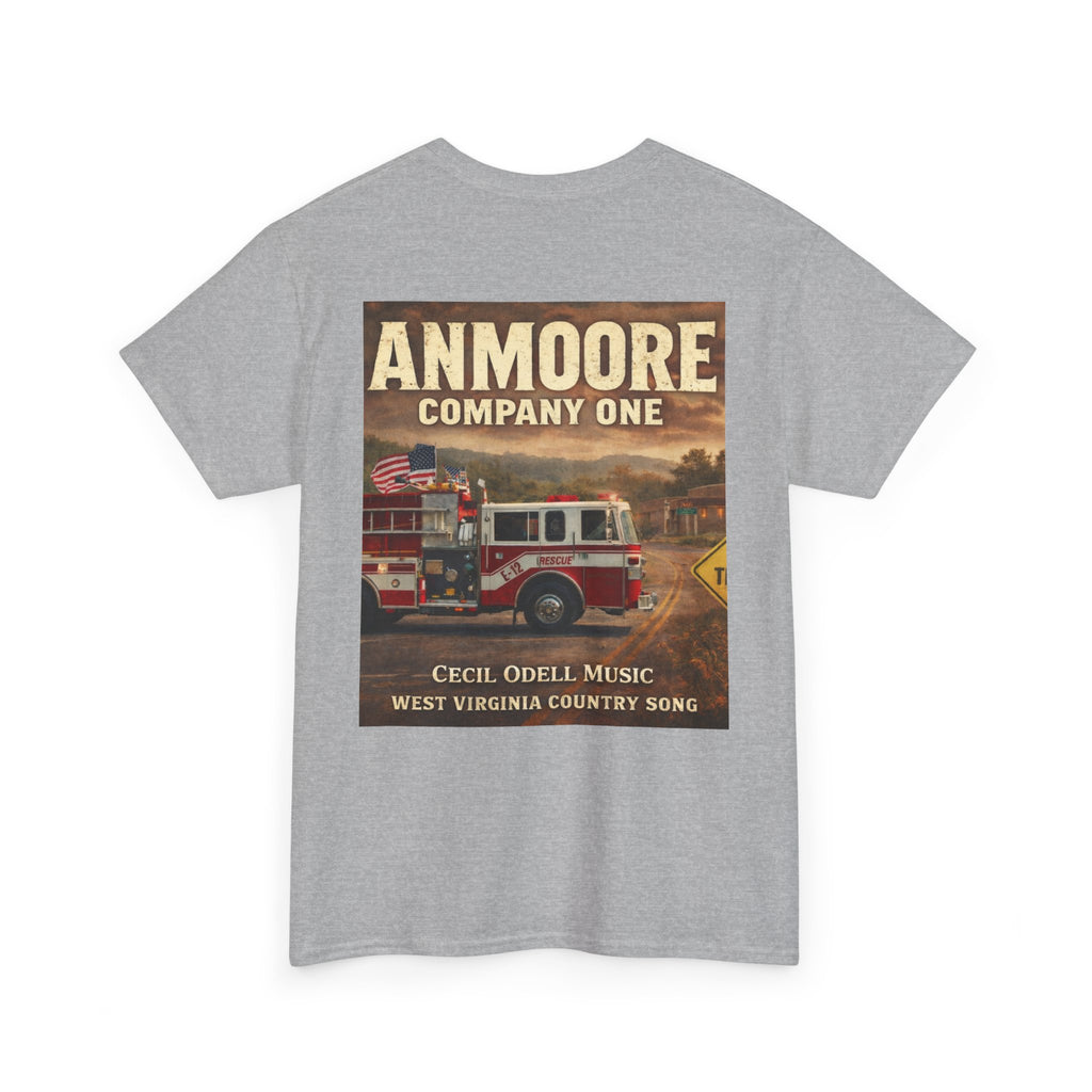West Virginia Firetruck T-Shirt: Anmoore Company One Vintage Firefighter Tee