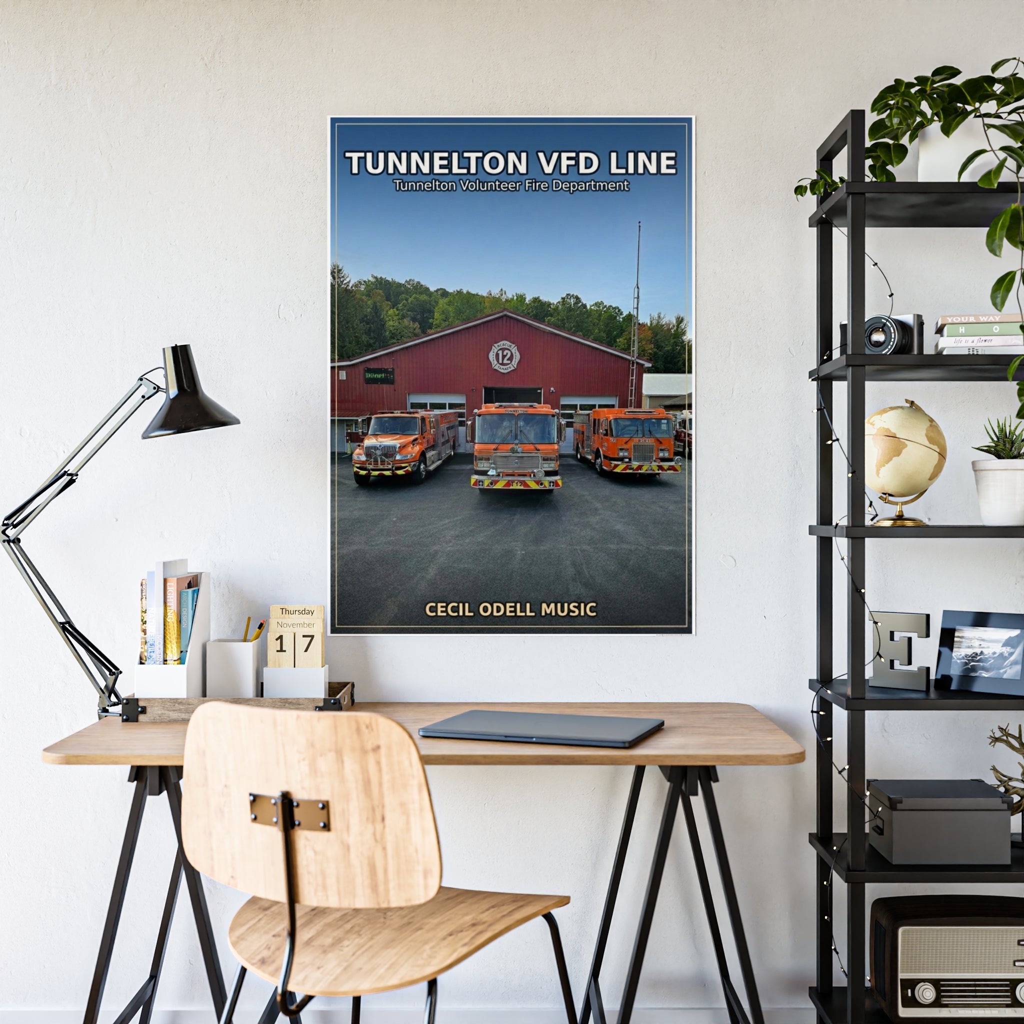 Gloss Poster: Tunnelton VFD Line Firetruck Print