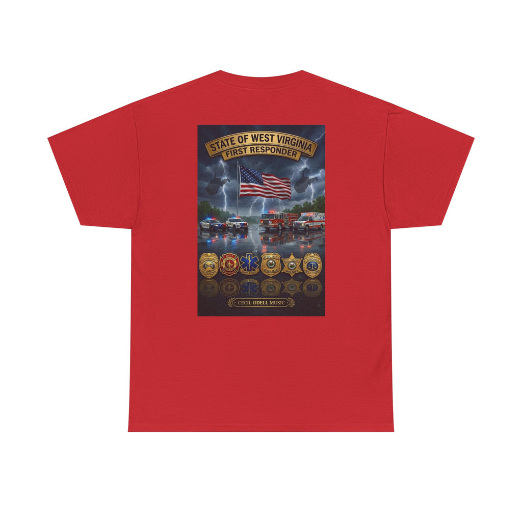 First Responder Tribute T-Shirt: State of West Virginia Police, Fire & EMS Memorial Tee