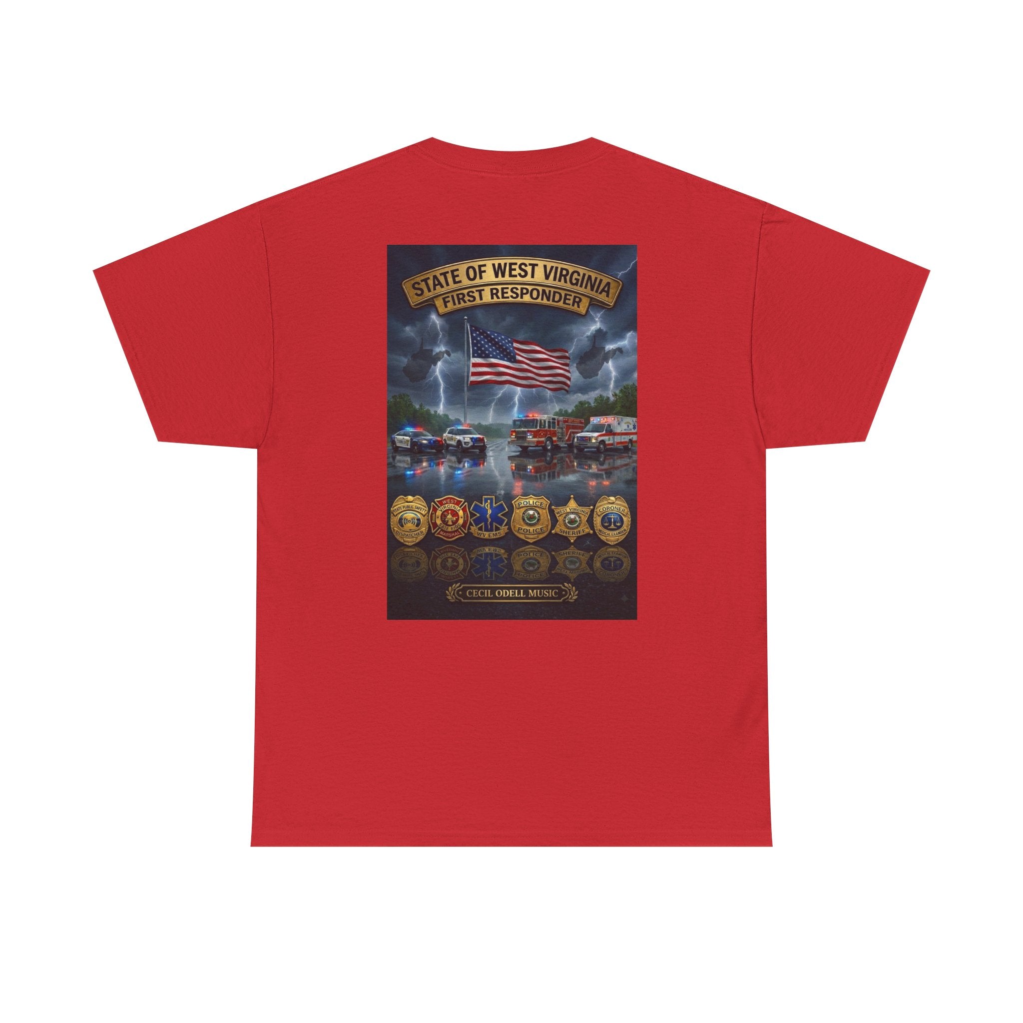 First Responder Tribute T-Shirt: State of West Virginia Police, Fire & EMS Memorial Tee