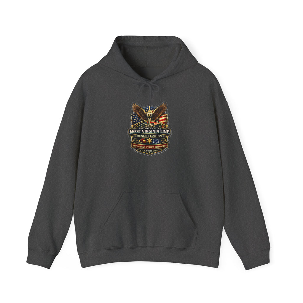 First Responder Hoodie: West Virginia Line Eagle & American Flag Tribute