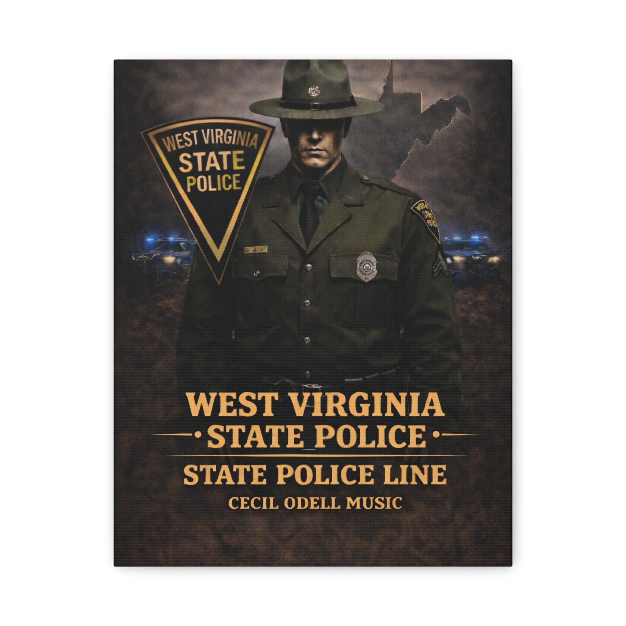 West Virginia State Police Canvas Wall Art: 'State Police Line' Tribute