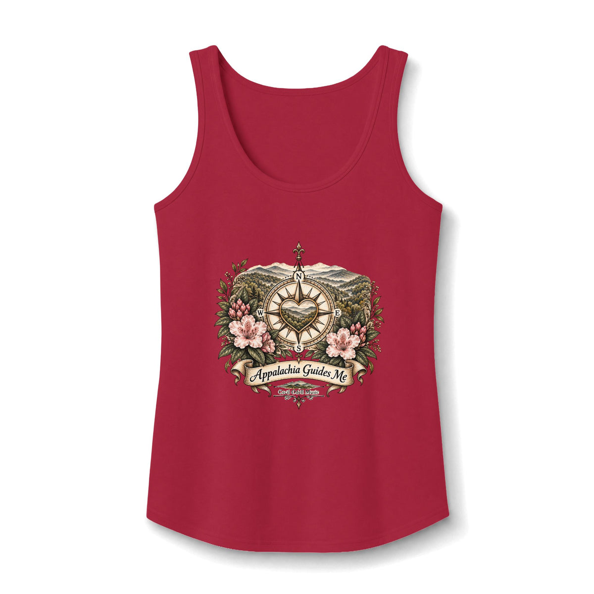 Appalachia Guide Co. Floral Heart Tank Top — Women's Cotton Graphic Tank
