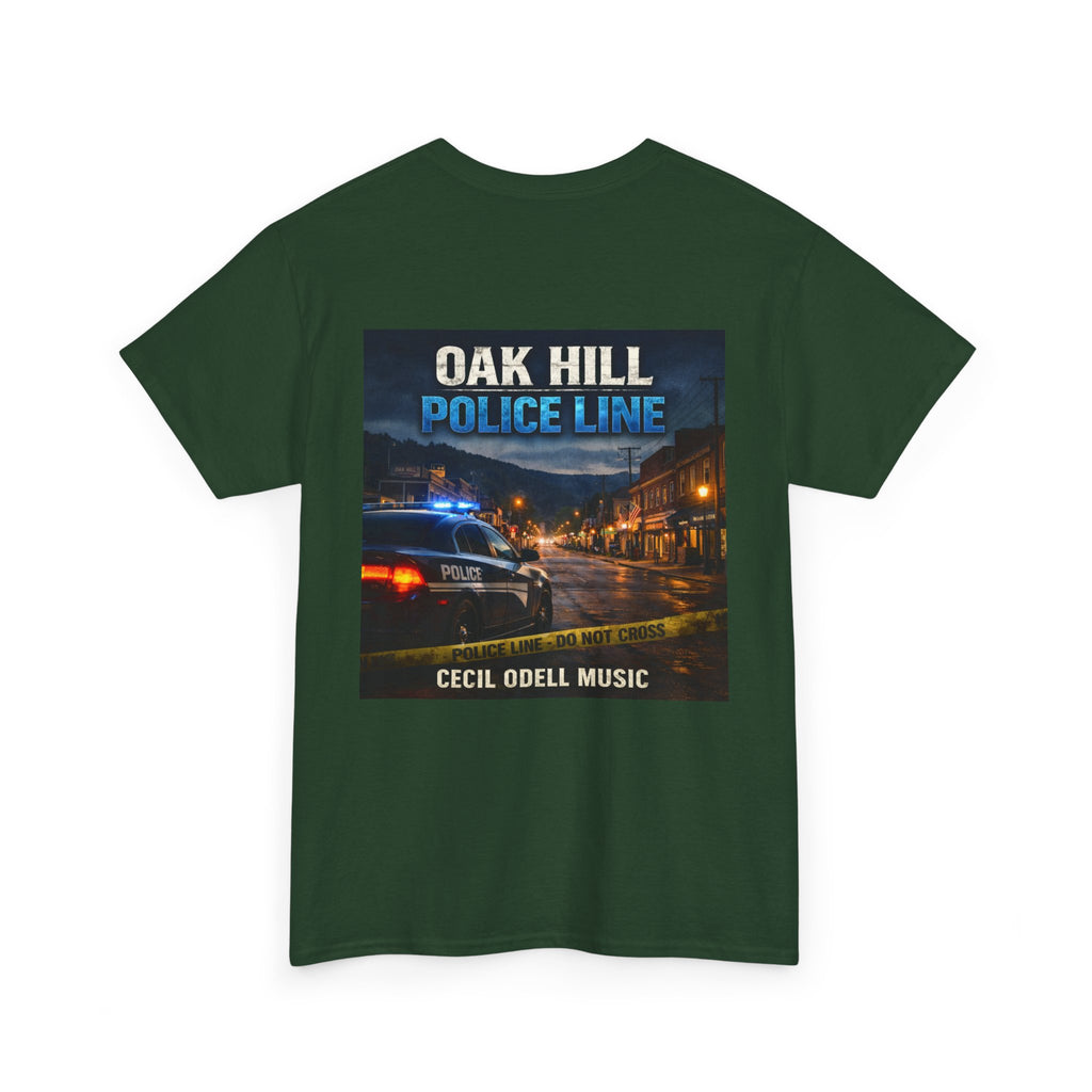 Police Line T-Shirt: Oak Hill 'Police Line' Album Cover Tee