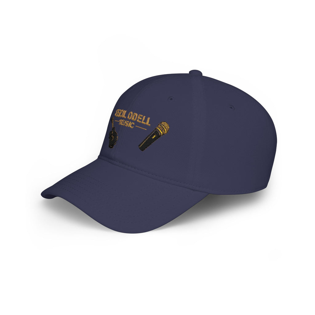 Cecil Odell Music Embroidered Guitar & Mic Low-Profile Baseball Cap