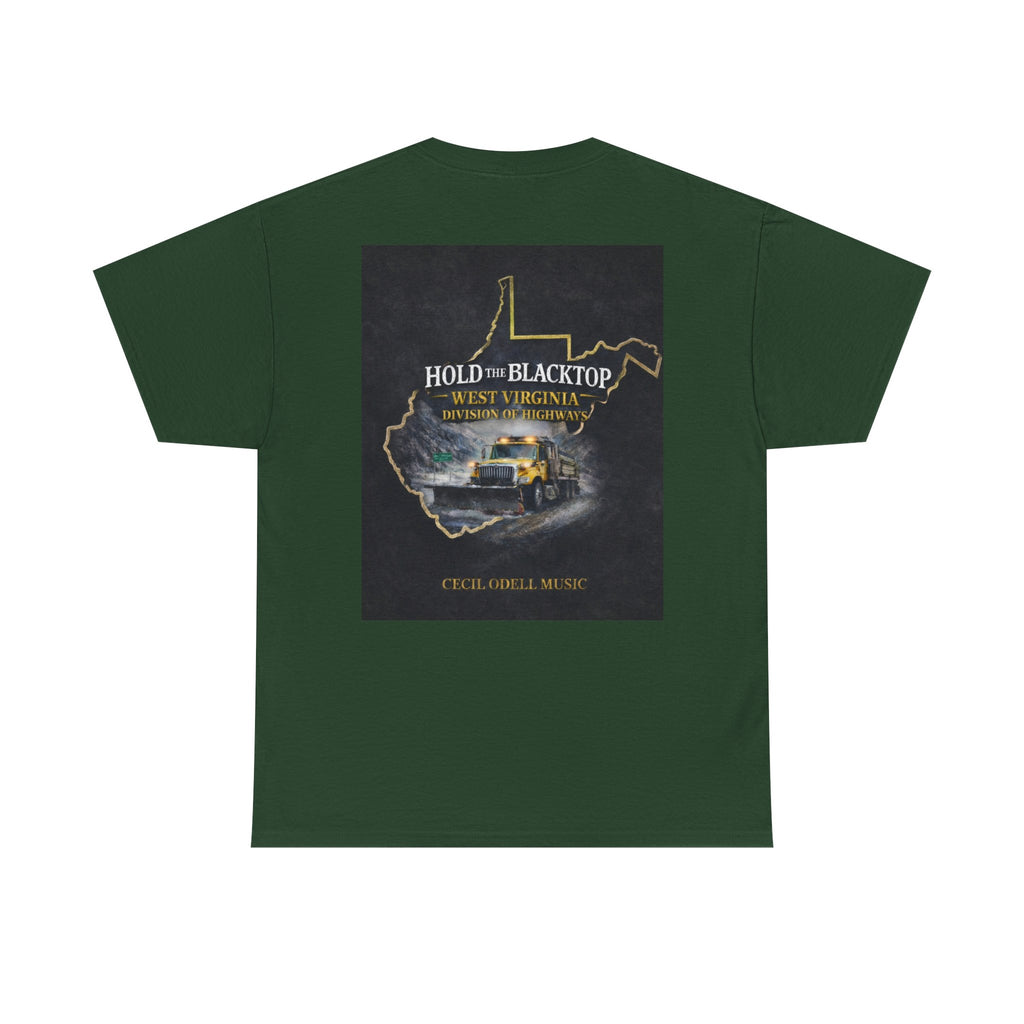 West Virginia 'Hold the Blacktop' Graphic Tee: Vintage Truck State Outline Music Shirt