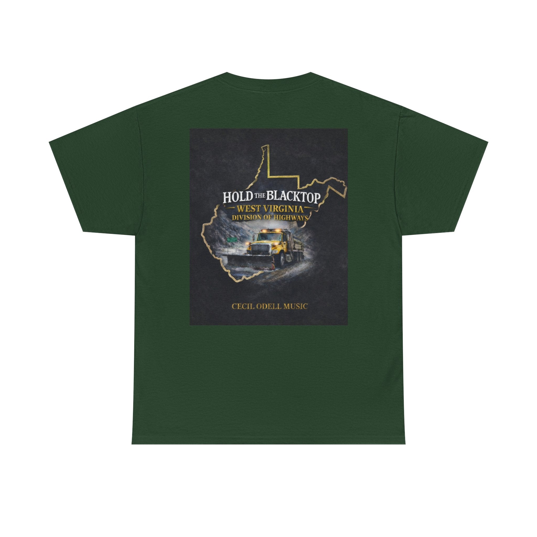 West Virginia 'Hold the Blacktop' Graphic Tee: Vintage Truck State Outline Music Shirt