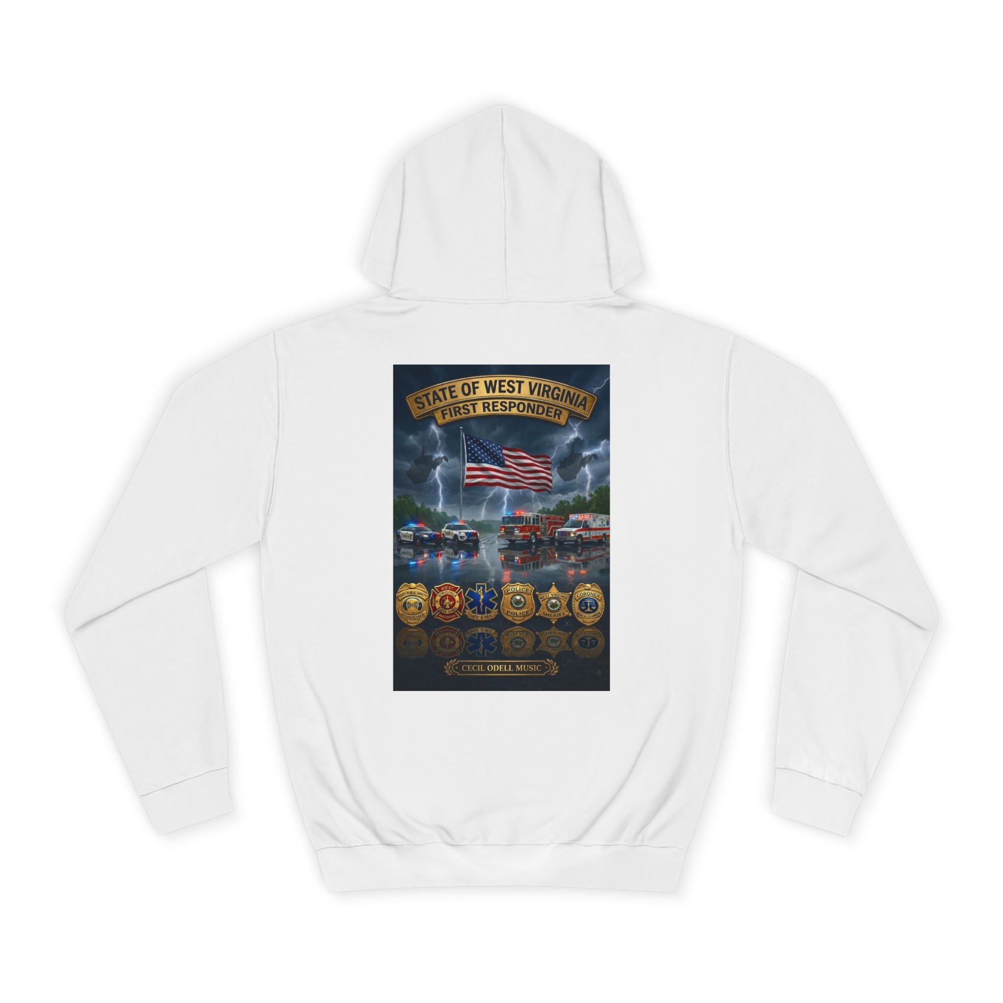 West Virginia Line Badge Hoodie: State & First Responder Tribute