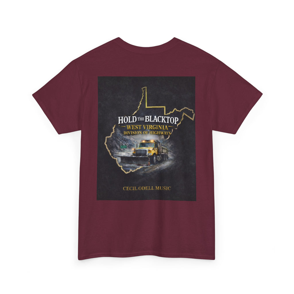 West Virginia 'Hold the Blacktop' Graphic Tee: Vintage Truck State Outline Music Shirt